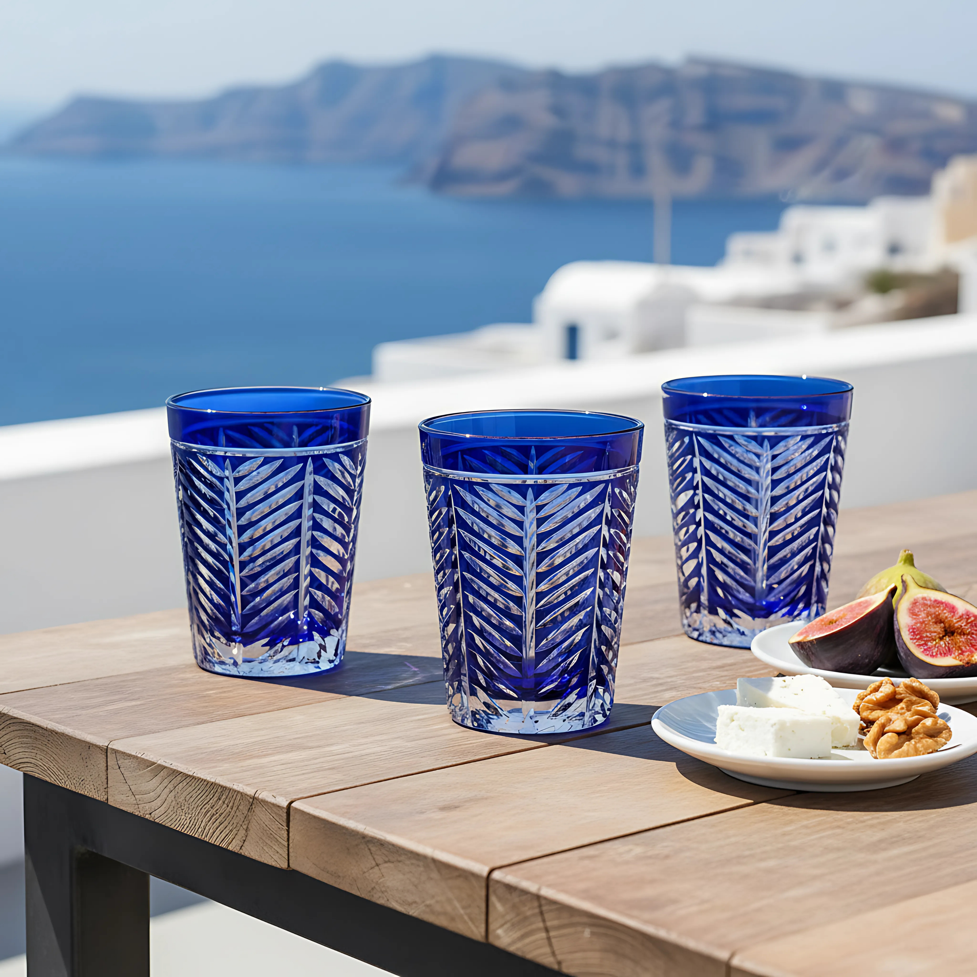 Lanza Cut Crystal Tumblers - Set Of 2 - Margerie Crystal USA