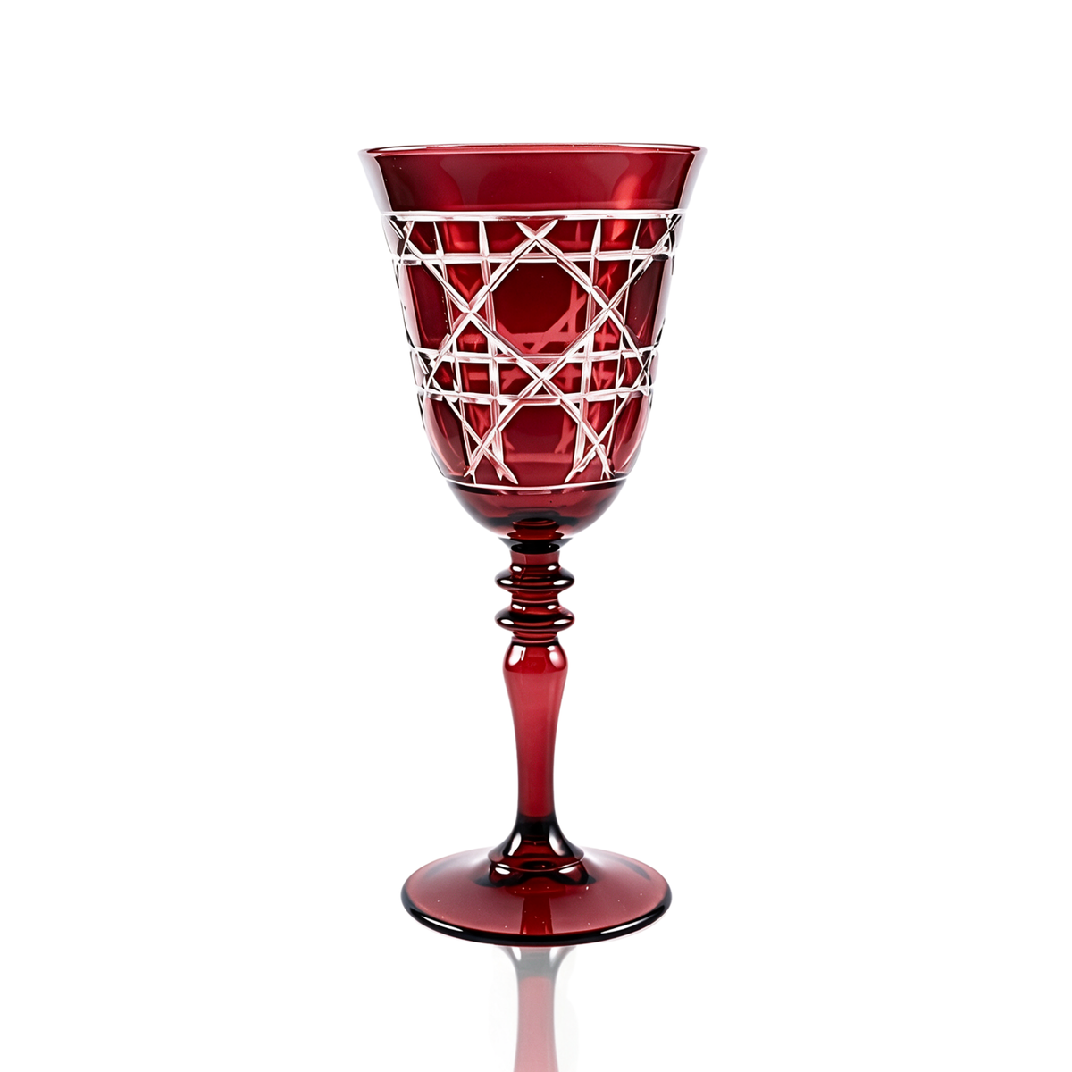 Verre à vin en cristallin taillé Gloria