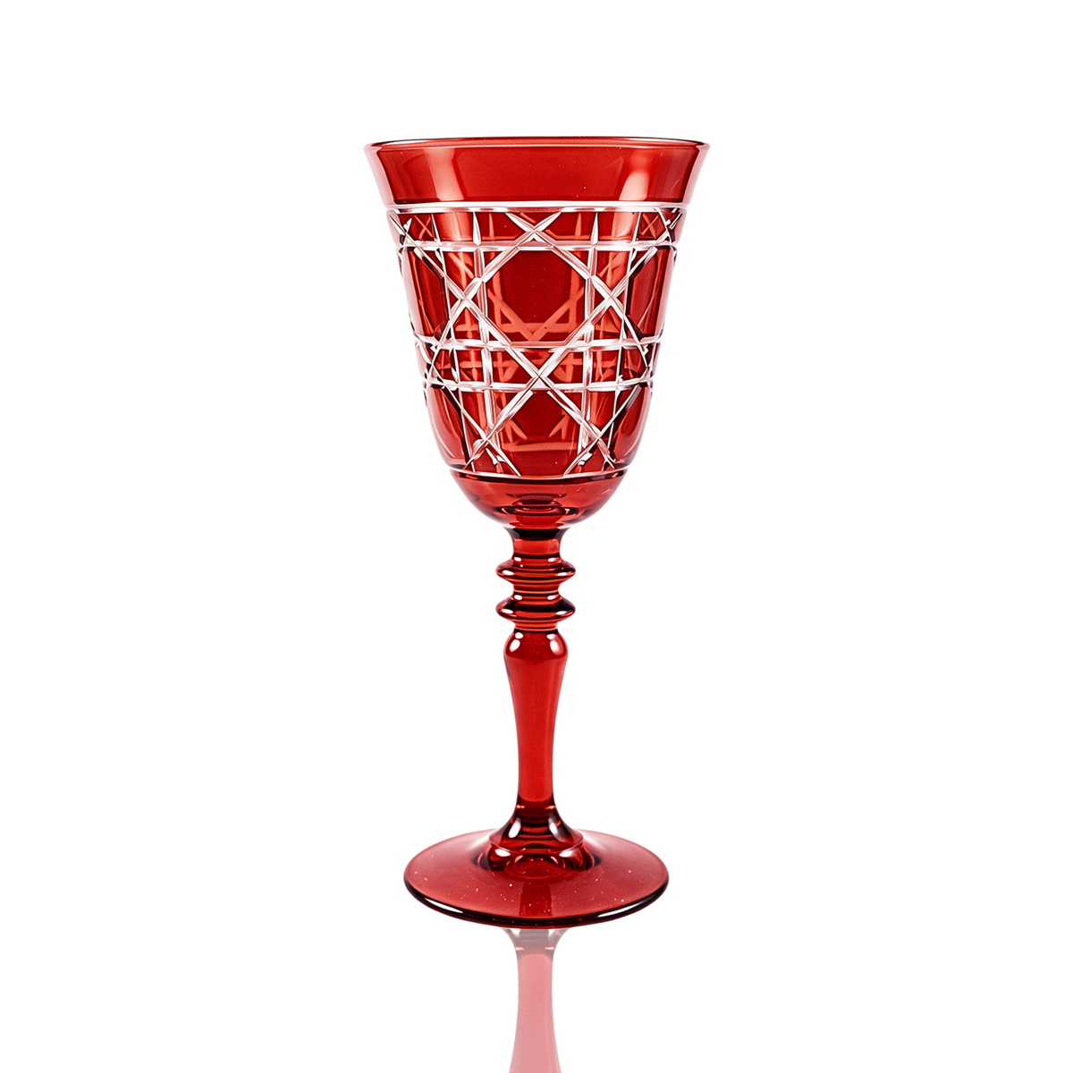 Verre à vin en cristallin taillé Gloria