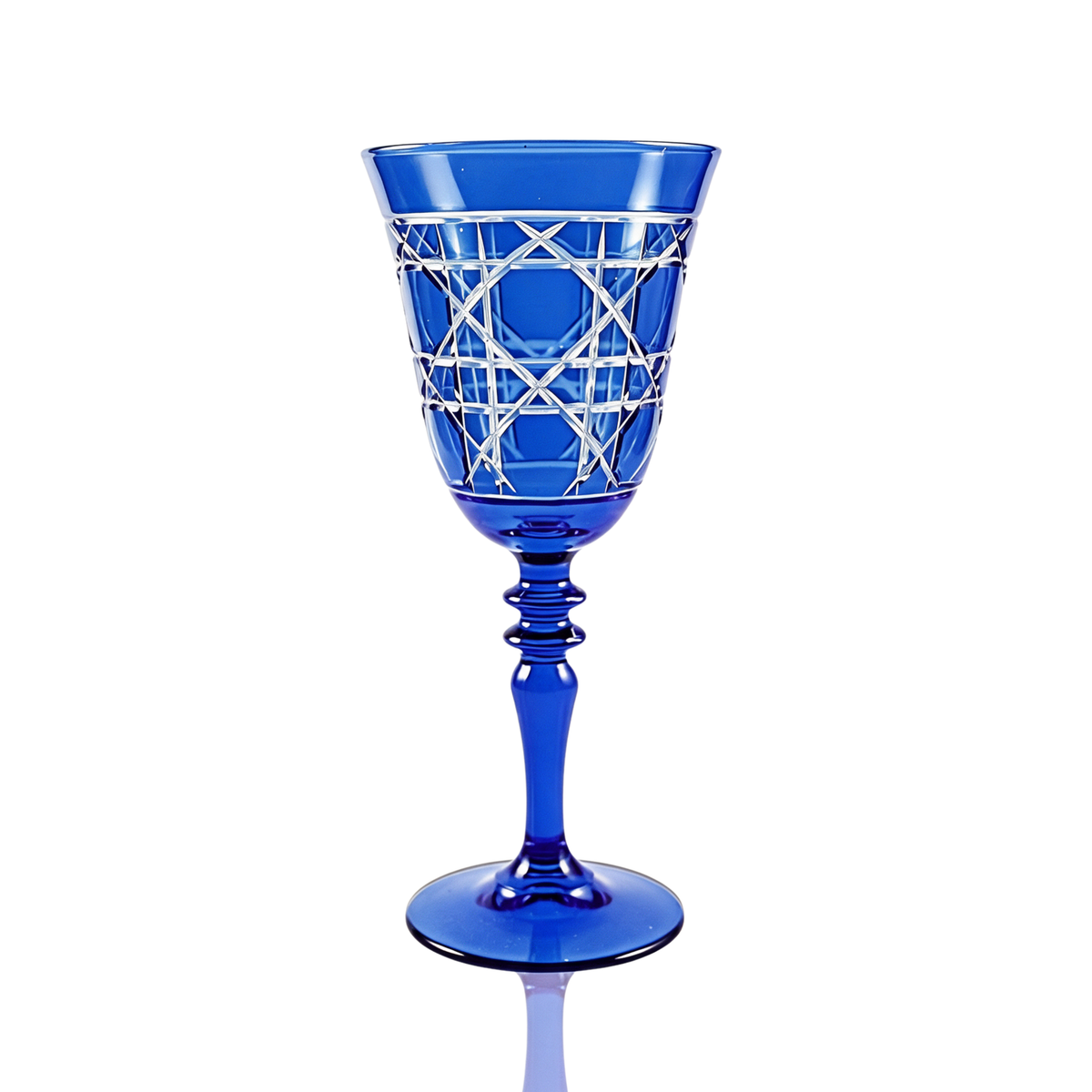 Verre à vin en cristallin taillé Gloria