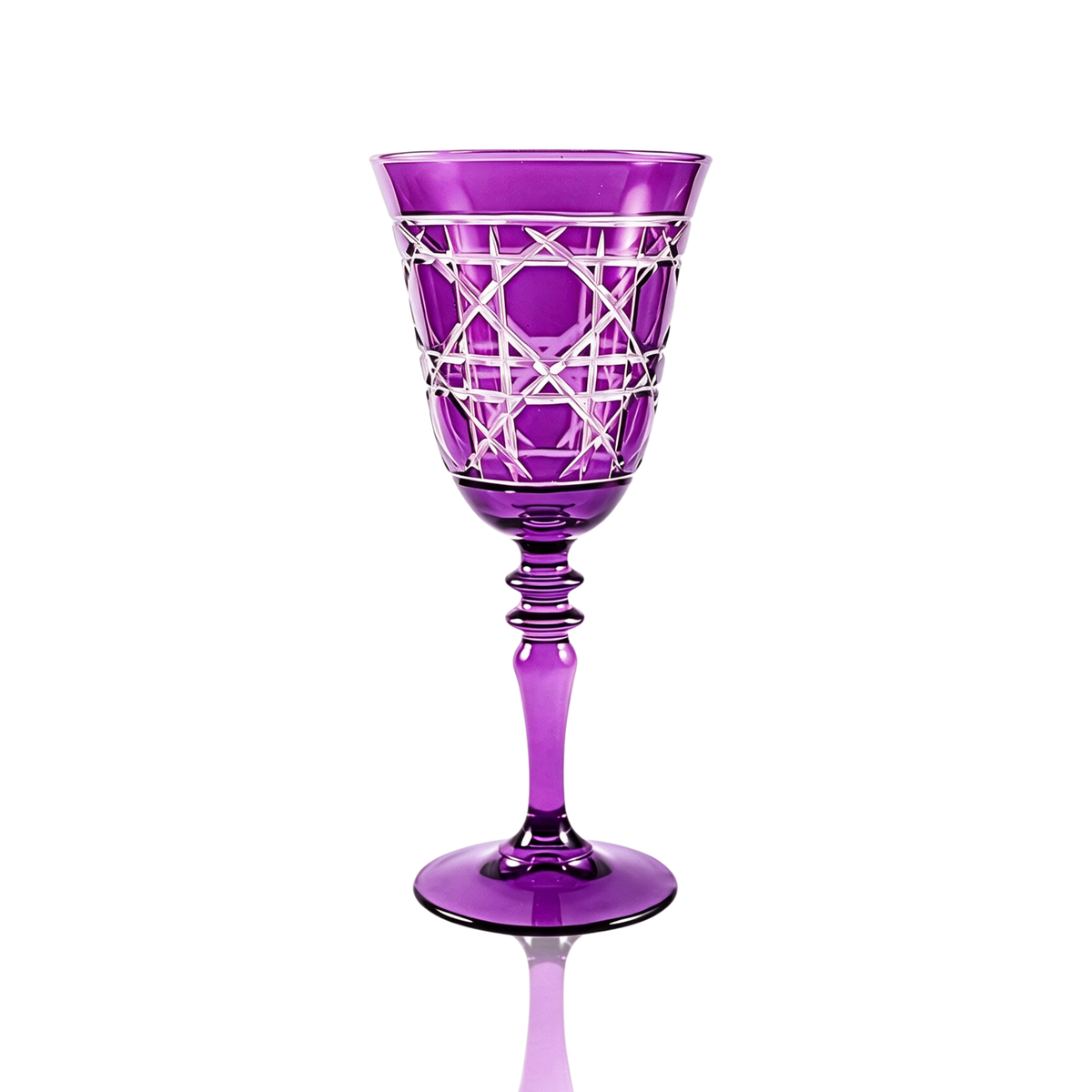 Verre à vin en cristallin taillé Gloria