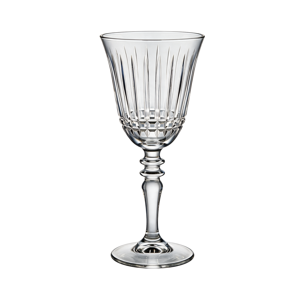 Verre à vin en cristallin taillé Luna