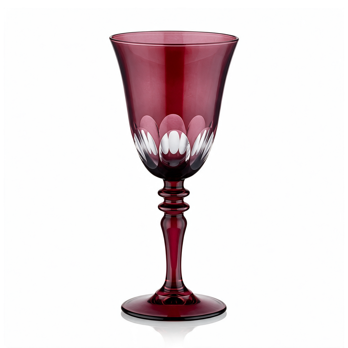 Verre à vin en cristallin taillé Nora