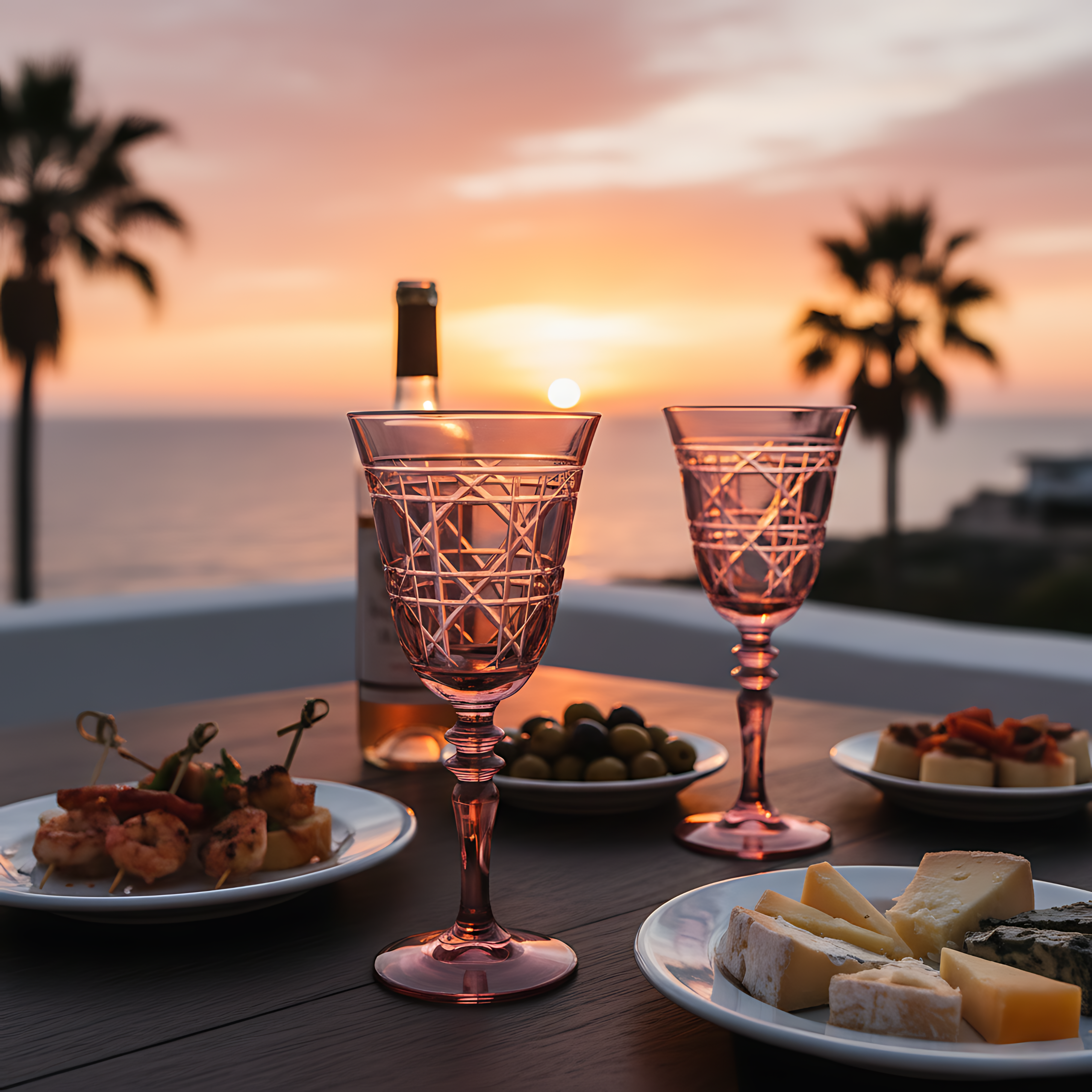 Gloria Cut Crystal Wine Glasses - Set Of 2 - Margerie Crystal USA