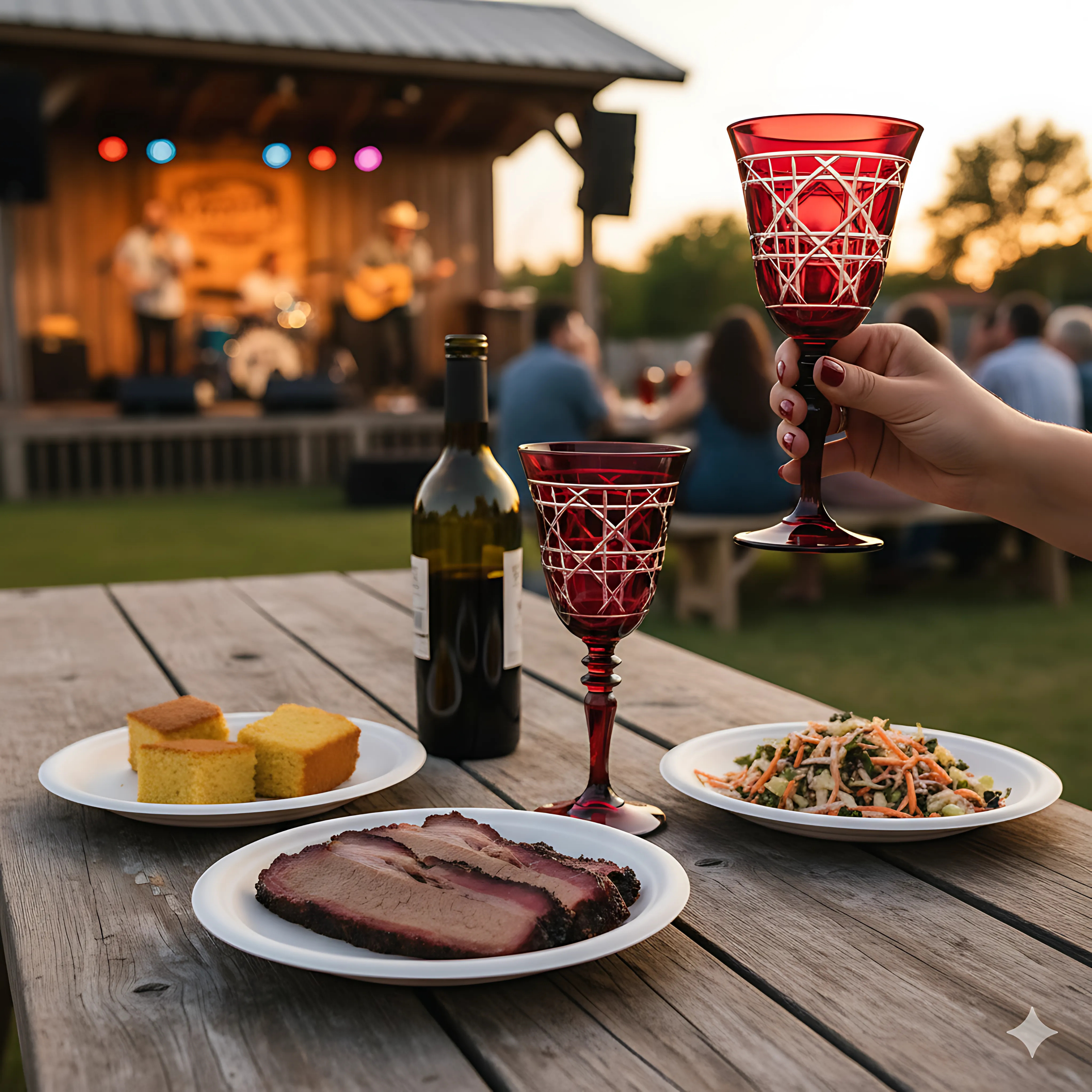 Gloria Cut Crystal Wine Glasses - Set Of 2 - Margerie Crystal USA