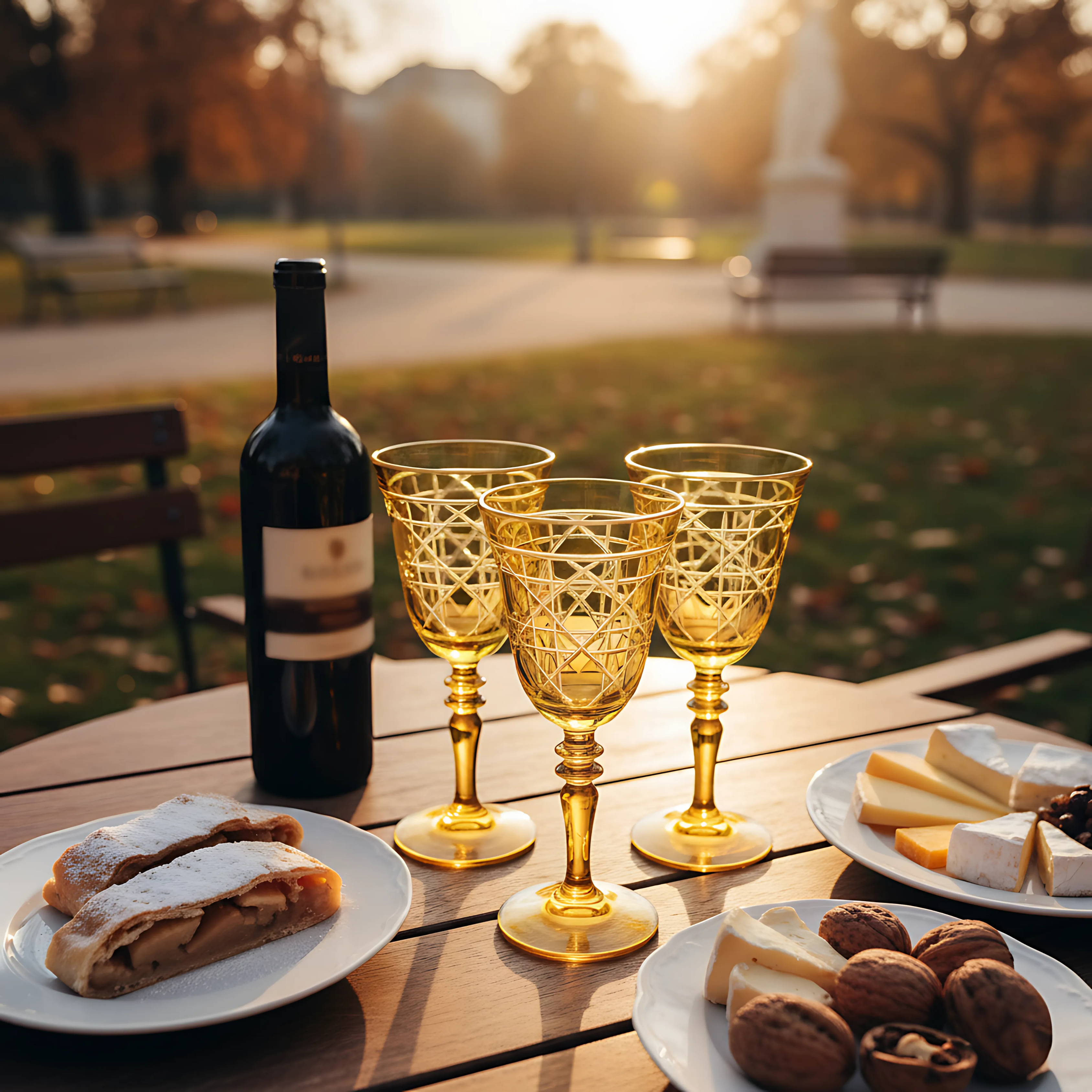 Gloria Cut Crystal Wine Glasses - Set Of 2 - Margerie Crystal USA