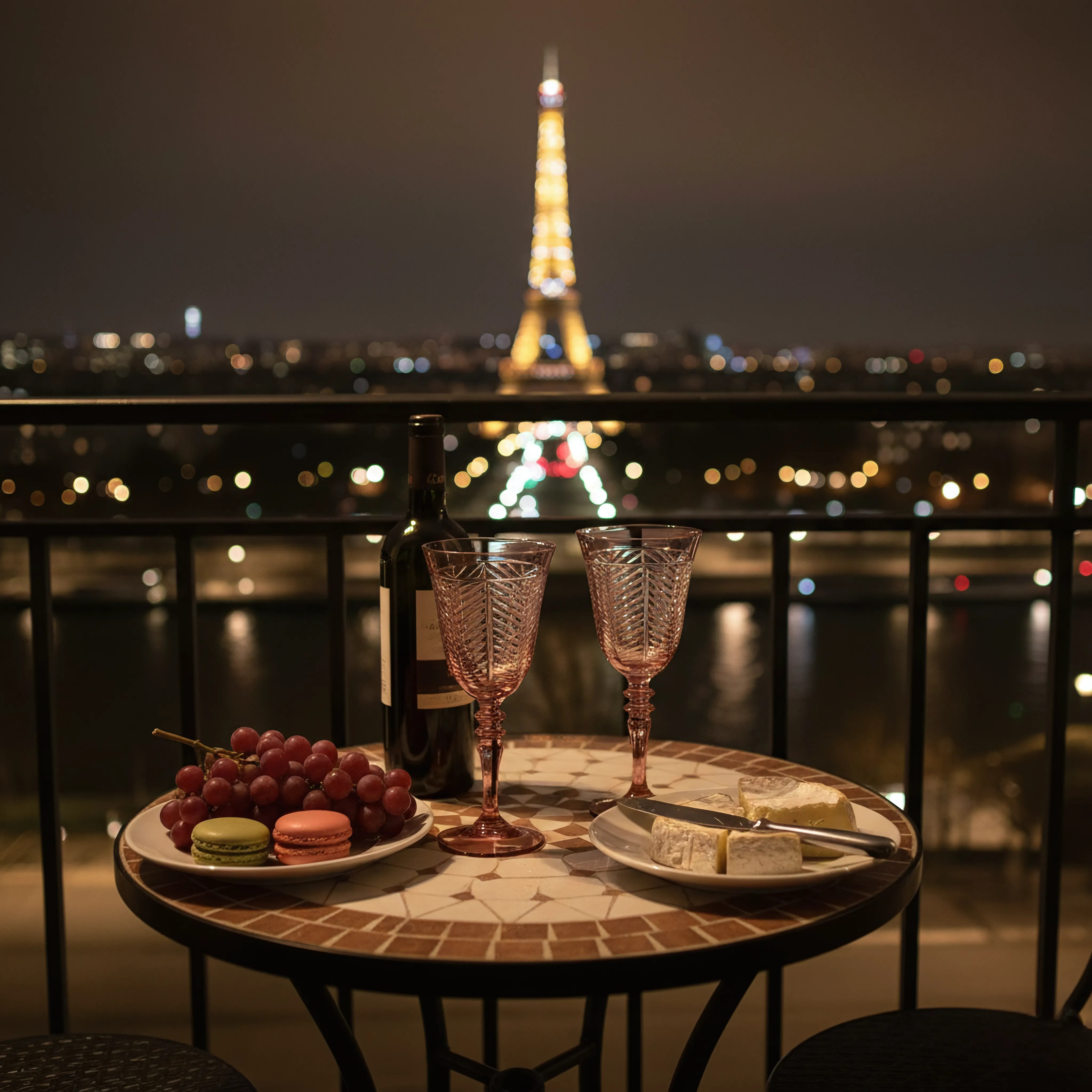 Lanza Cut Crystal Wine Glasses - Set Of 2 - Margerie Crystal USA