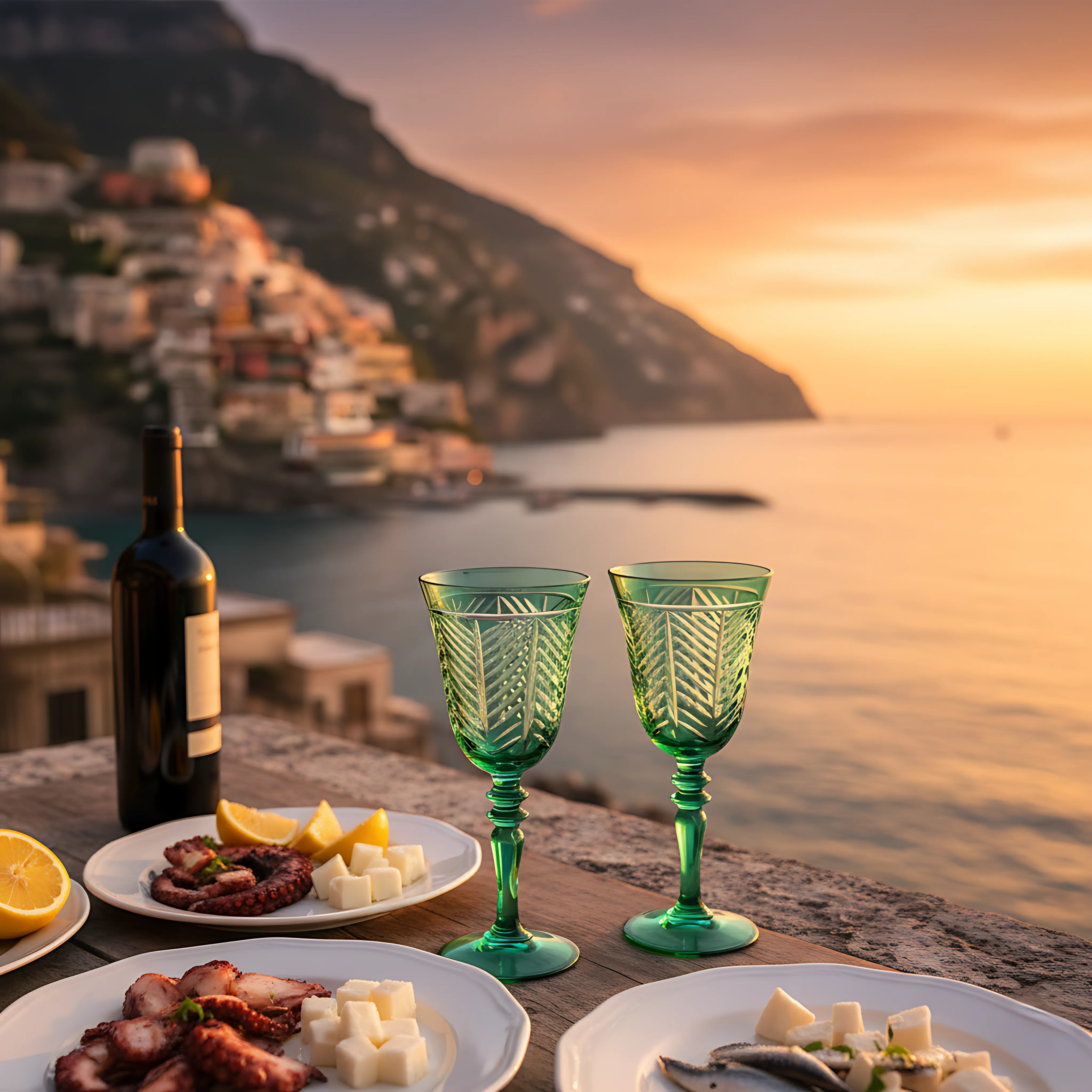 Lanza Cut Crystal Wine Glasses - Set Of 2 - Margerie Crystal USA