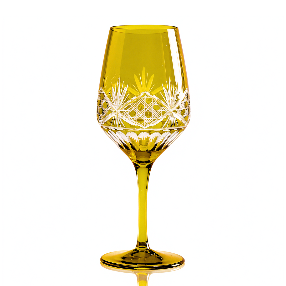 Verre à vin à pied taillé Victorian