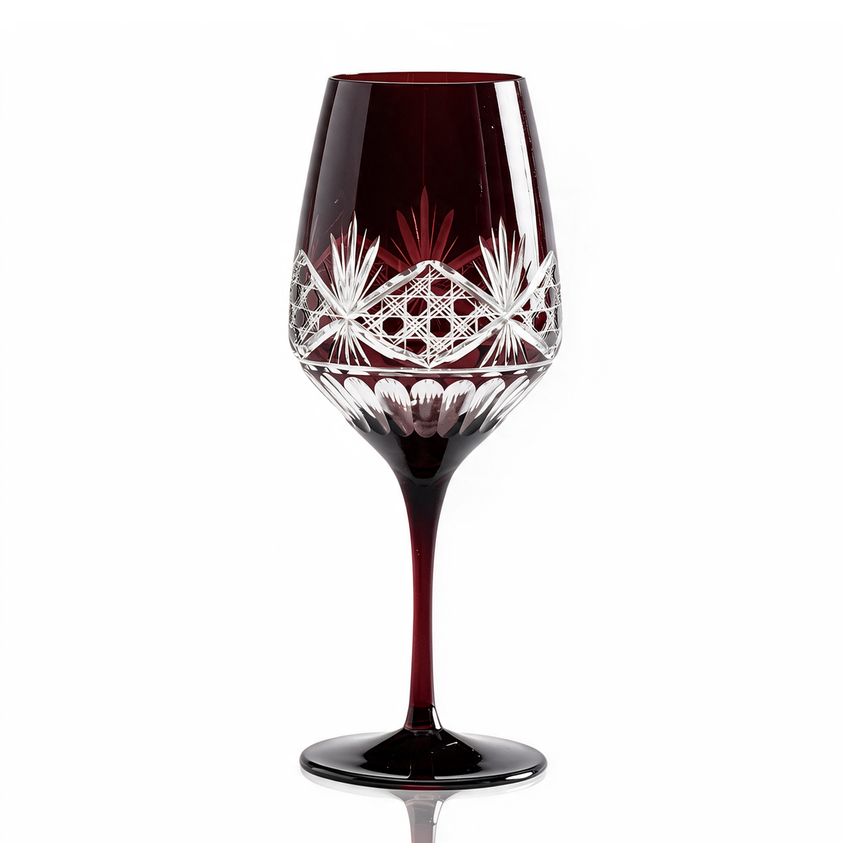 Verre à vin à pied taillé Victorian