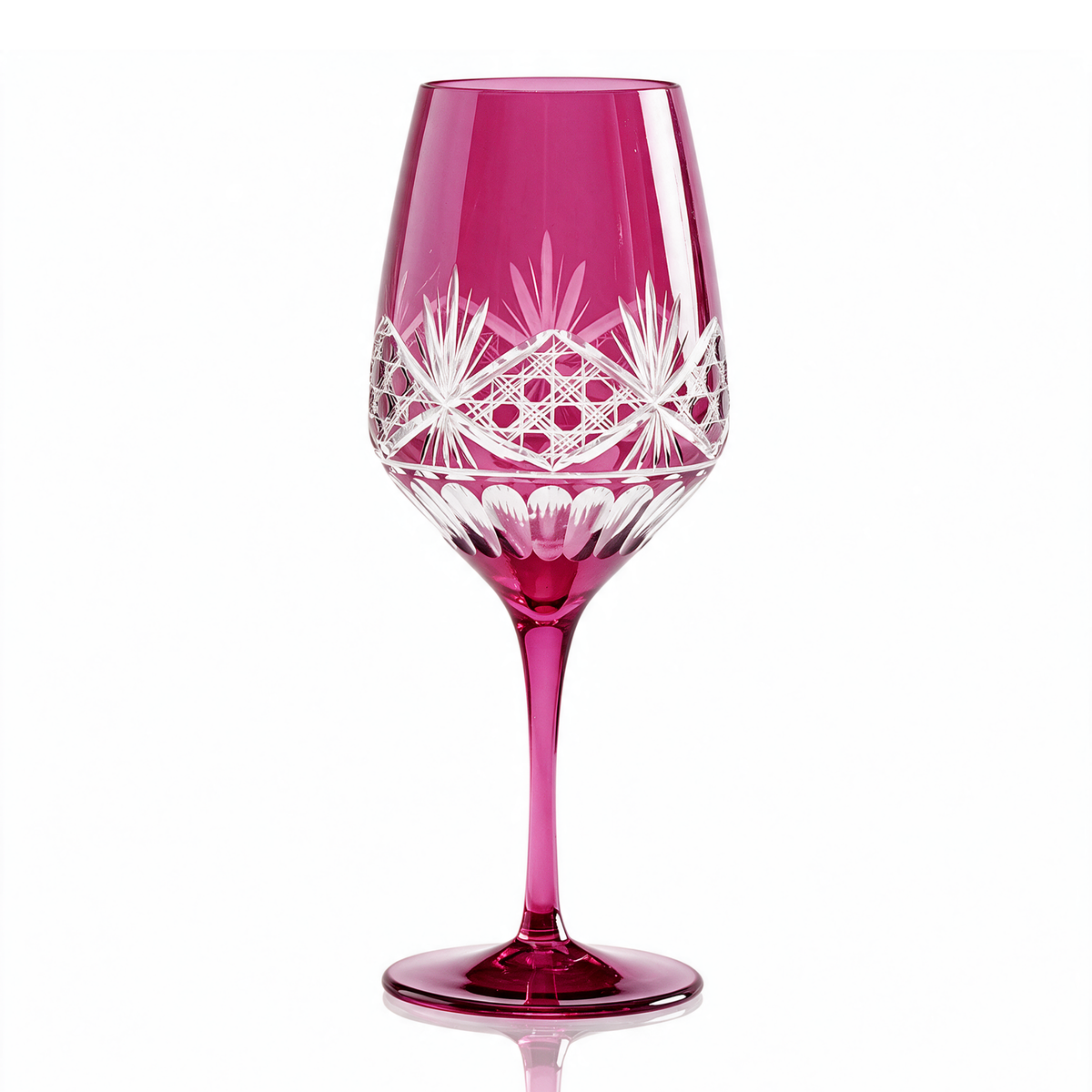 Verre à vin à pied taillé Victorian