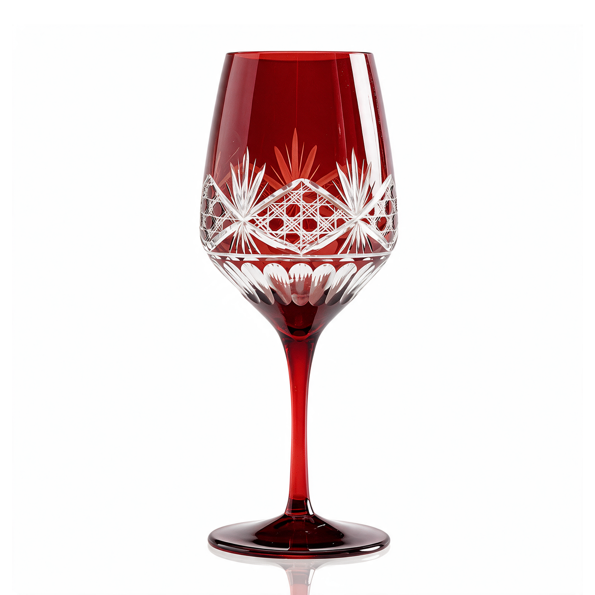 Verre à vin à pied taillé Victorian