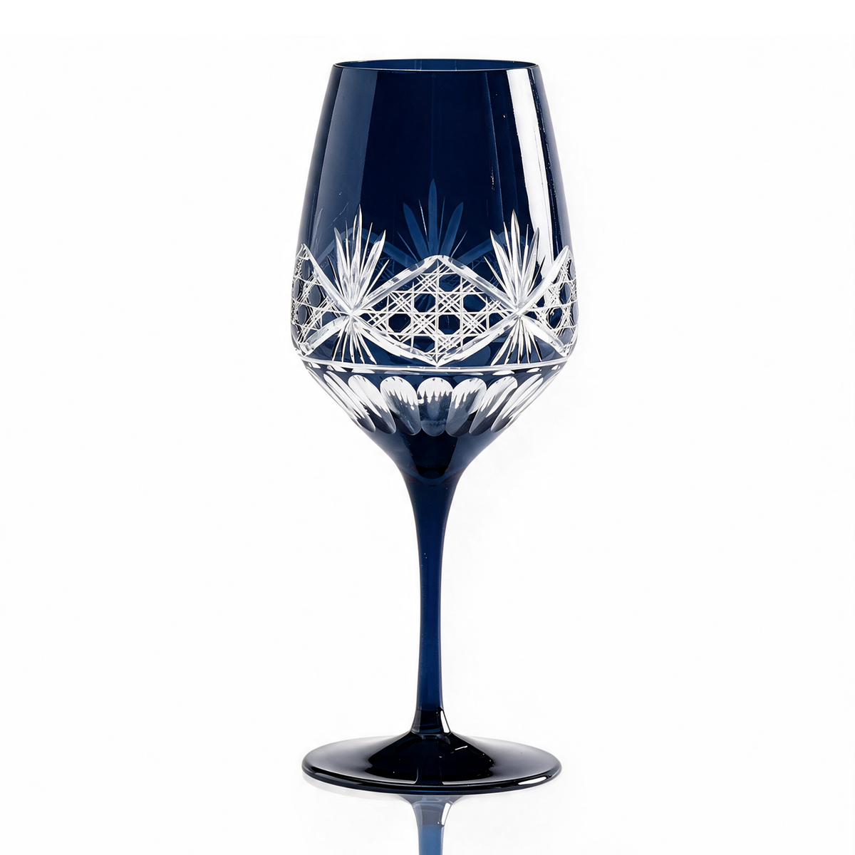 Verre à vin à pied taillé Victorian