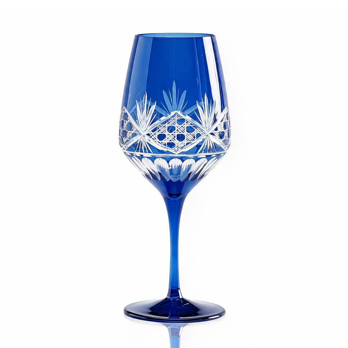 Verre à vin à pied taillé Victorian
