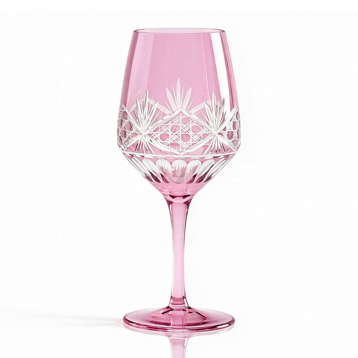 Verre à vin à pied taillé Victorian