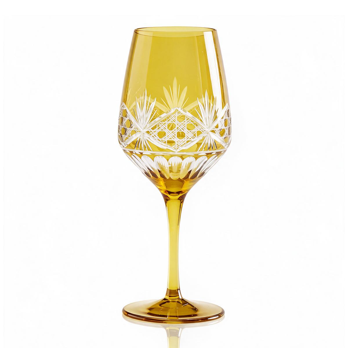 Verre à vin à pied taillé Victorian