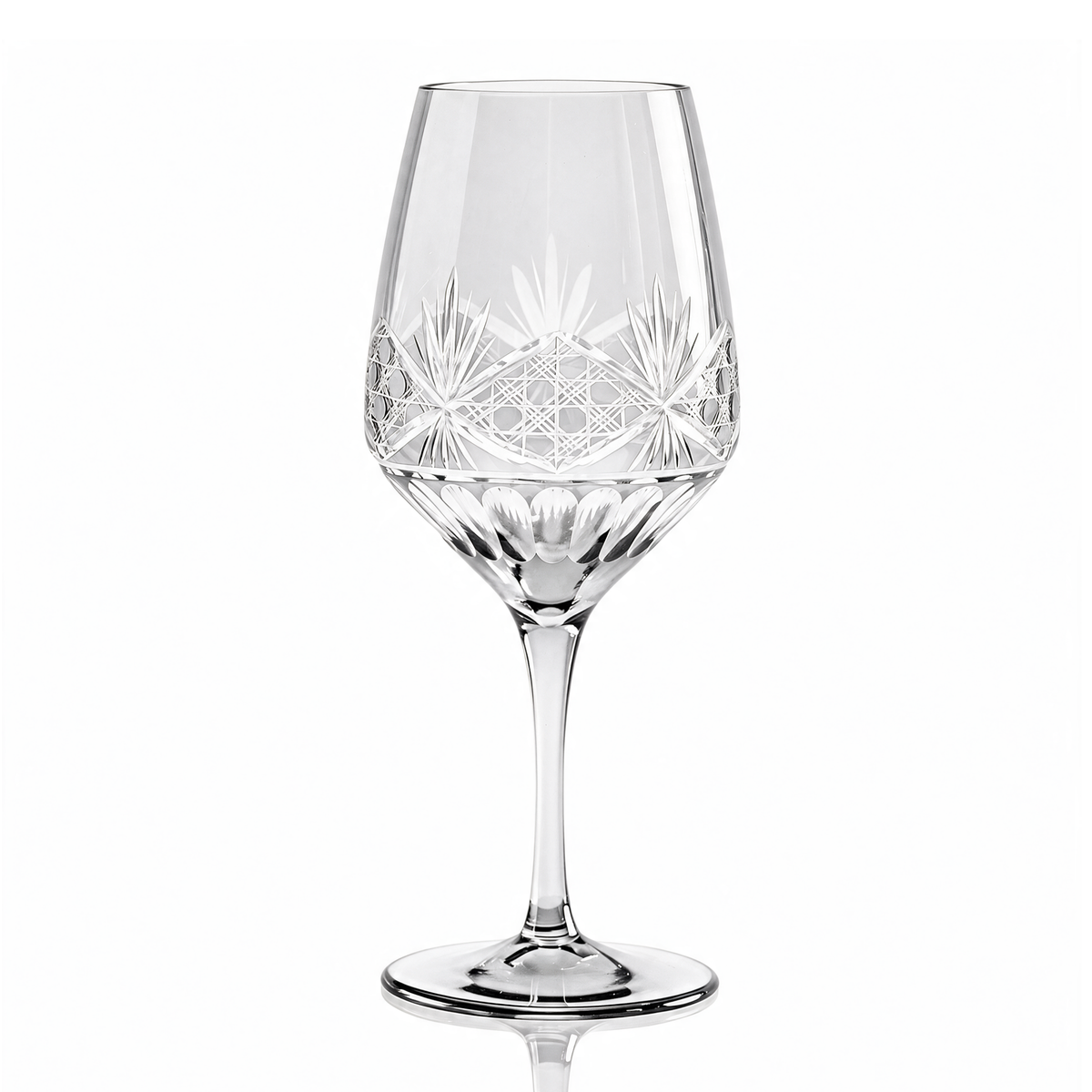 Verre à vin à pied taillé Victorian
