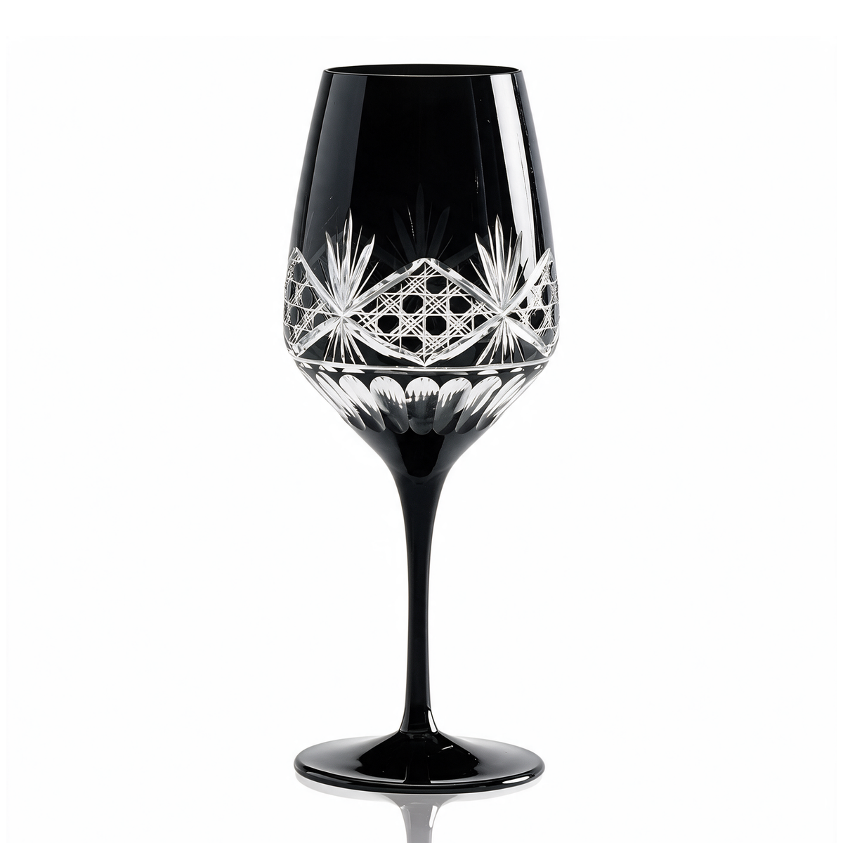 Verre à vin à pied taillé Victorian