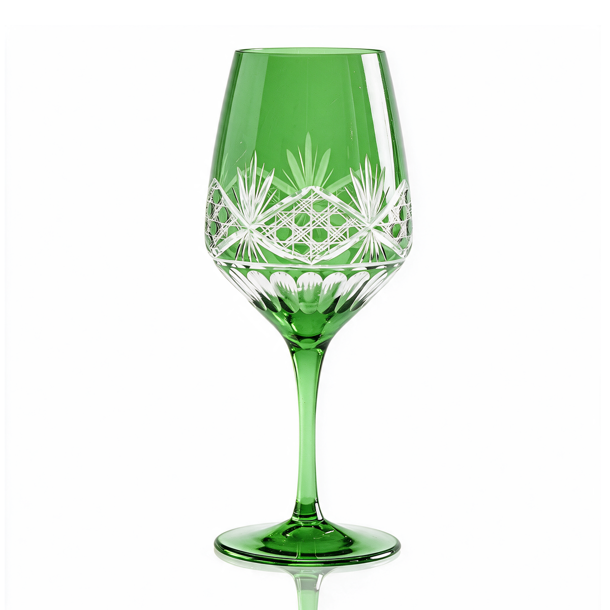 Verre à vin à pied taillé Victorian