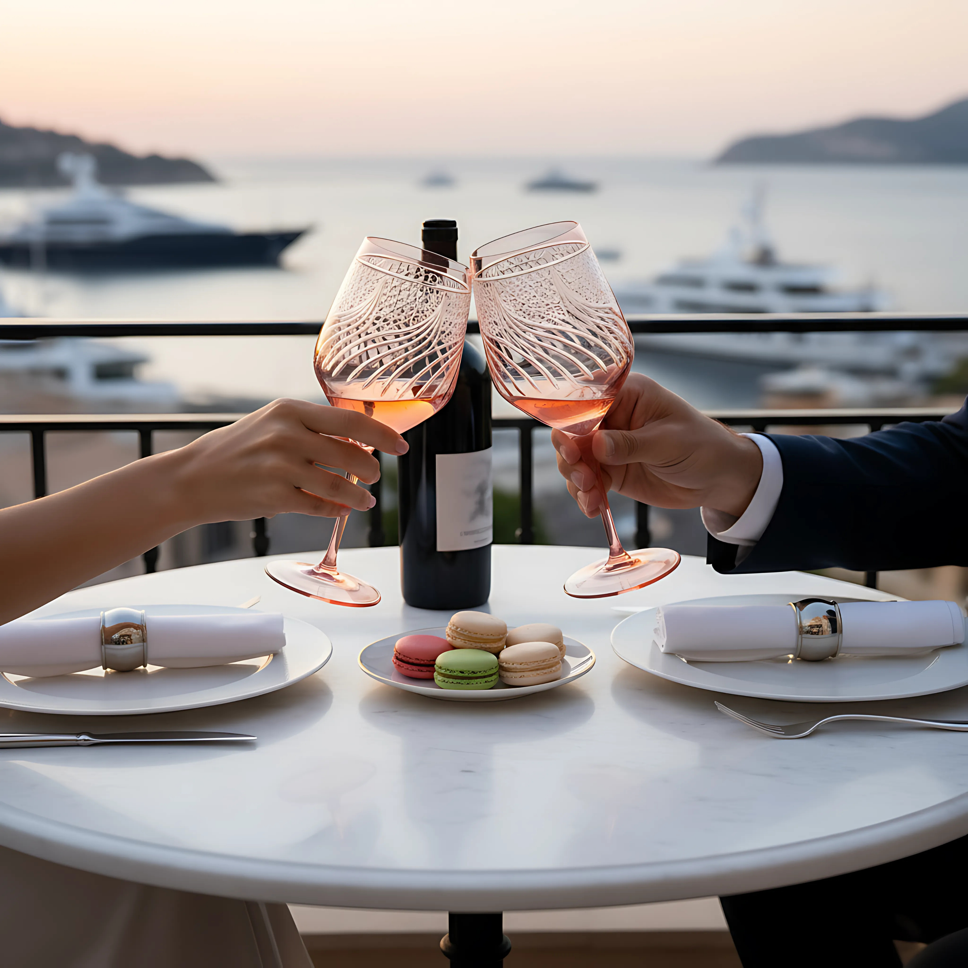 Aurora Wine Glass - Set Of 2 - Margerie Crystal USA