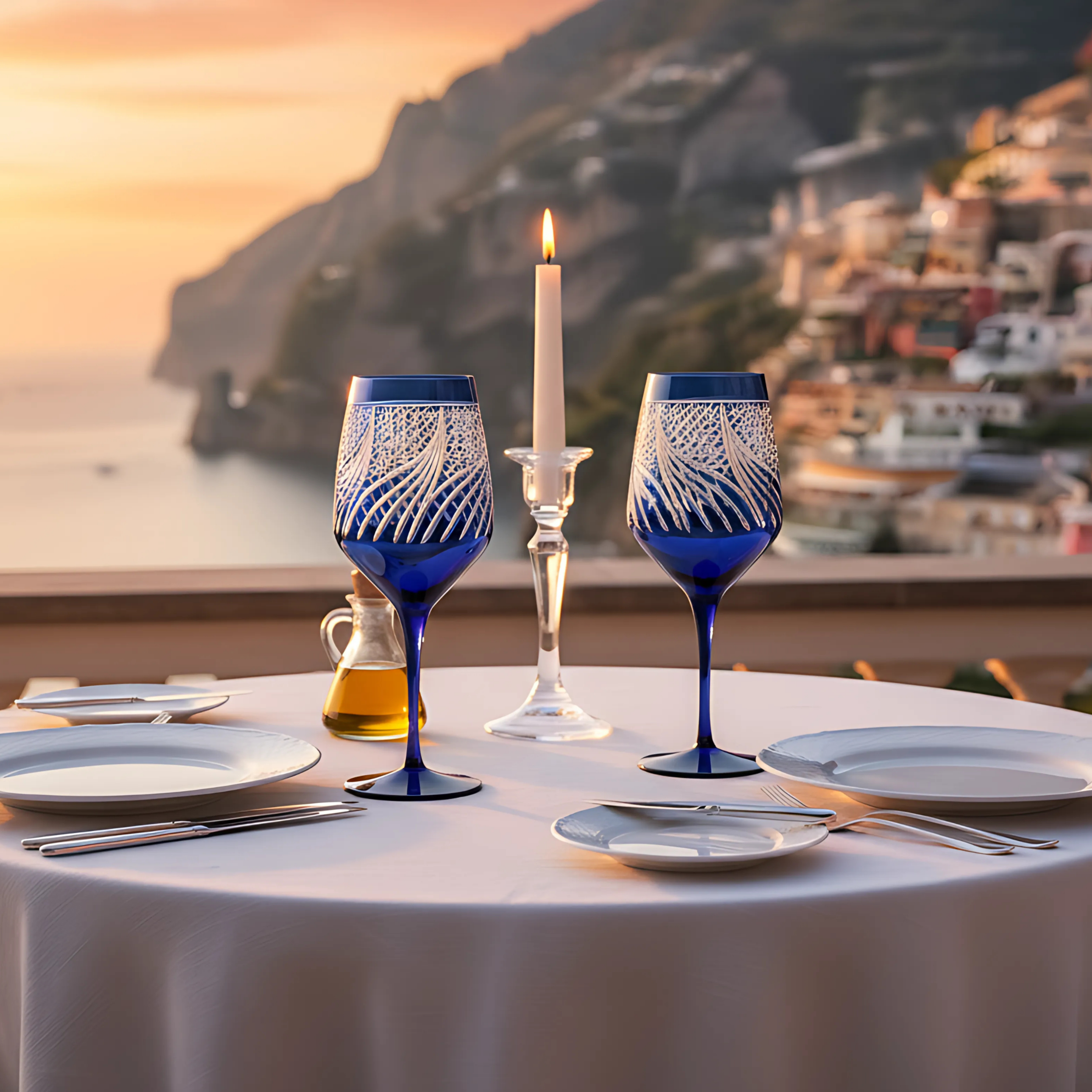 Aurora Wine Glass - Set Of 2 - Margerie Crystal USA