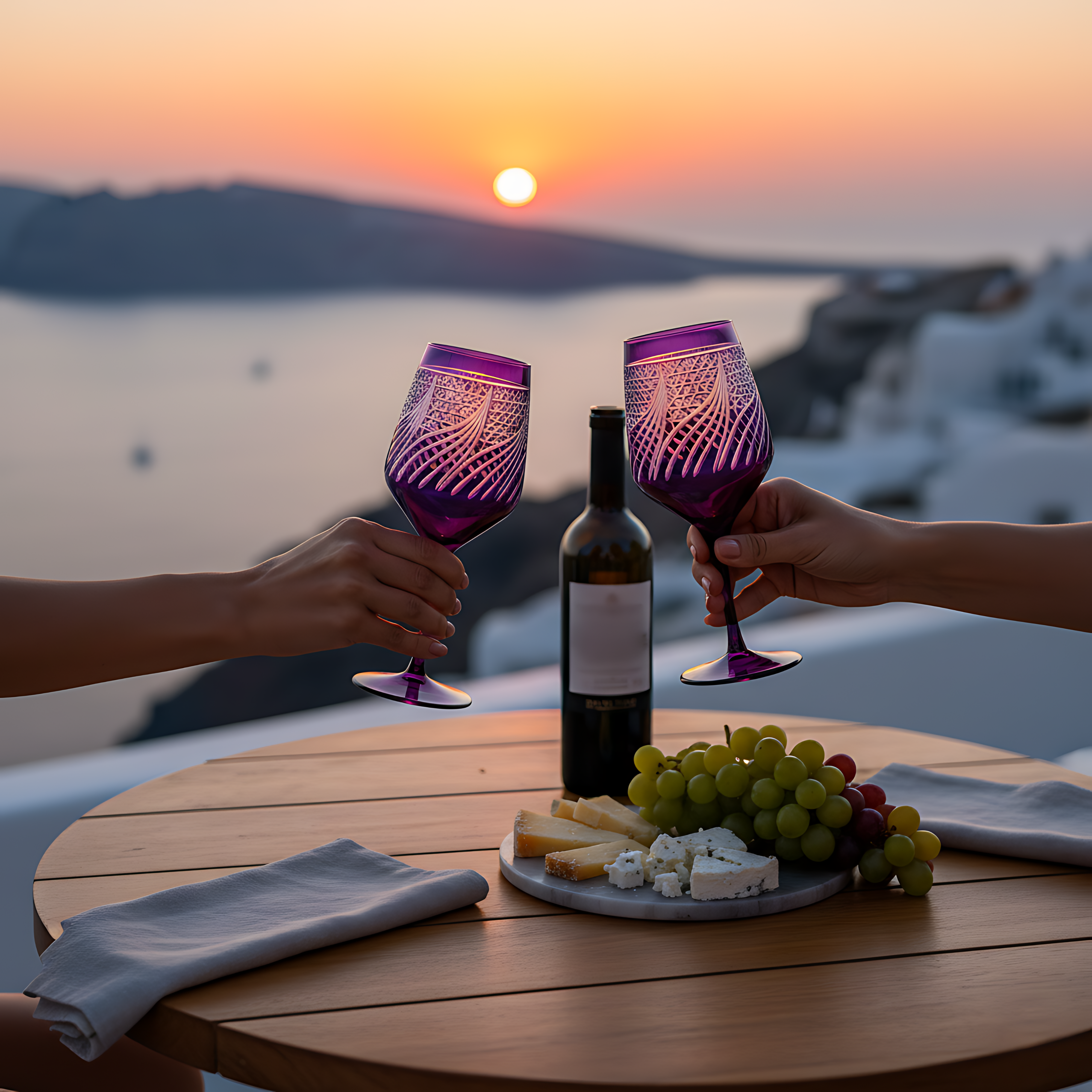 Aurora Wine Glass - Set Of 2 - Margerie Crystal USA