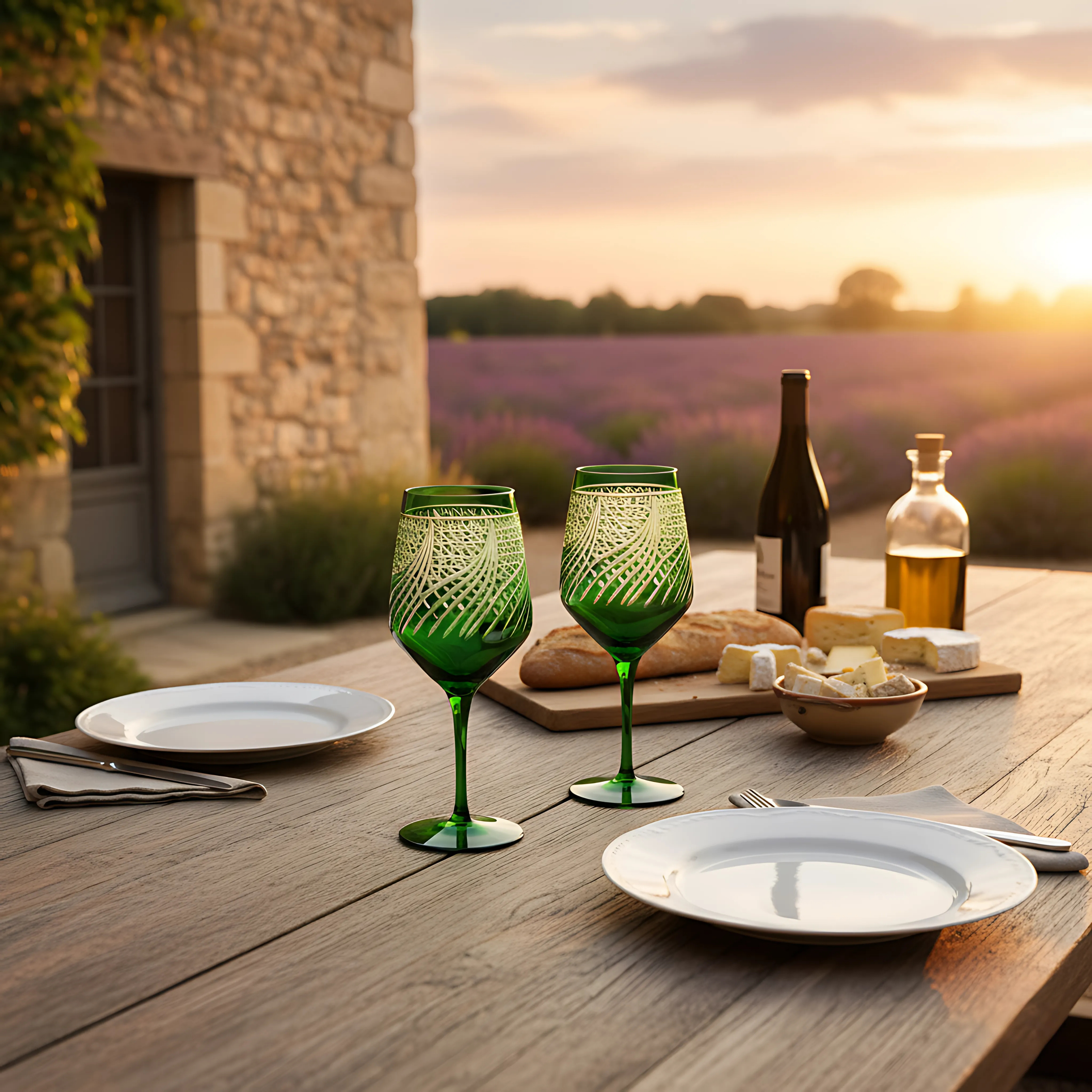 Aurora Wine Glass - Set Of 2 - Margerie Crystal USA