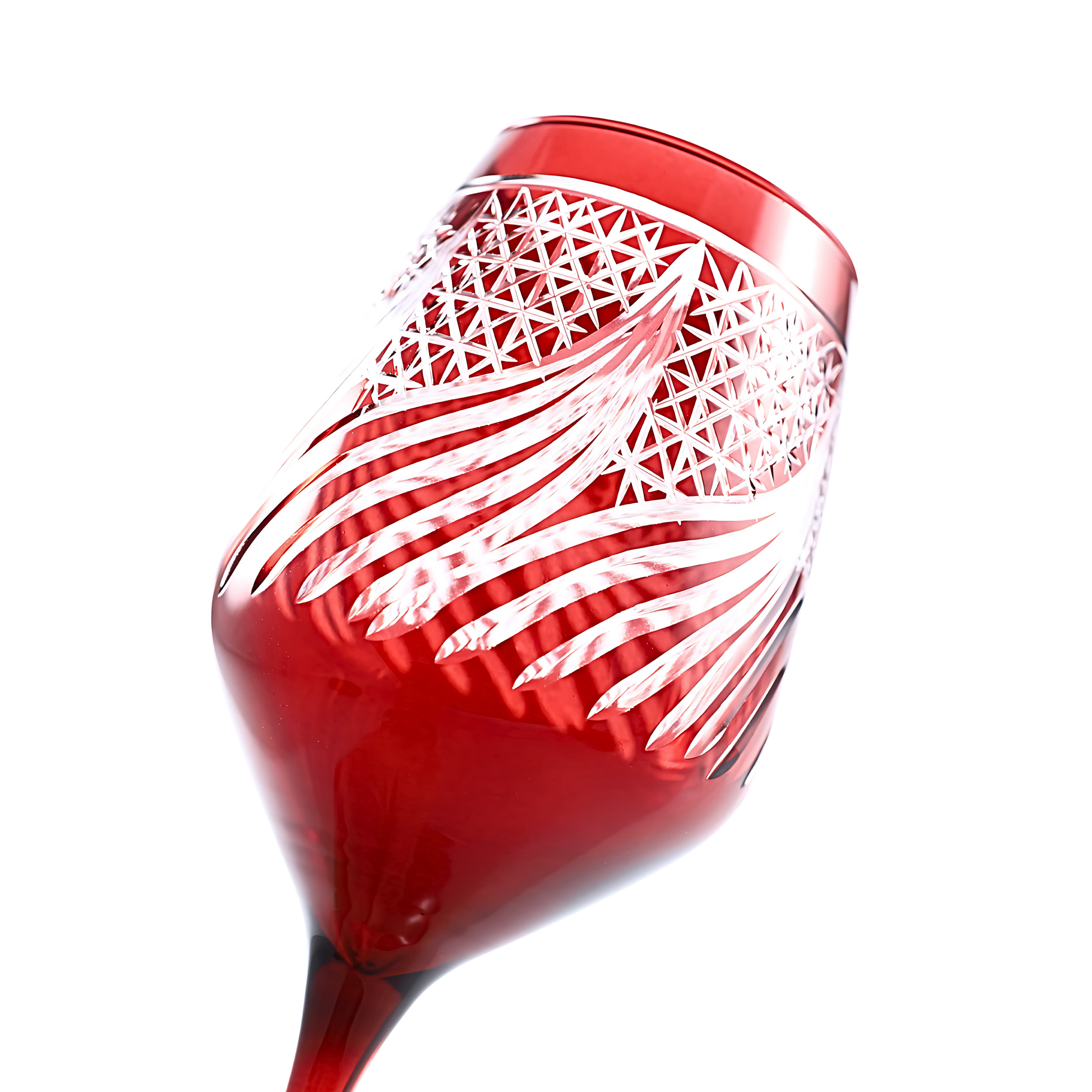 Aurora Wine Glass - Set Of 2 - Margerie Crystal USA