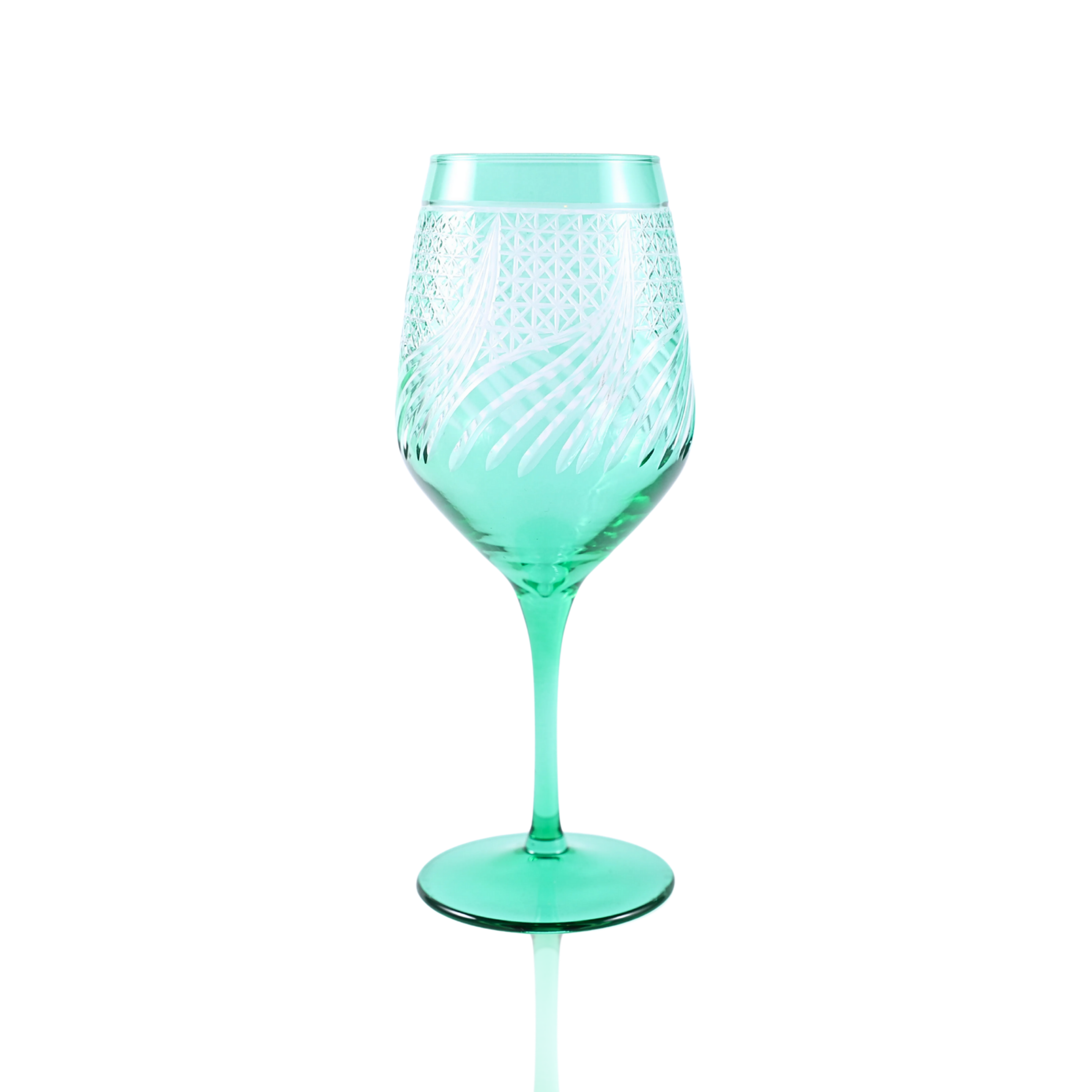 Aurora Wine Glass - Set Of 2 - Margerie Crystal USA