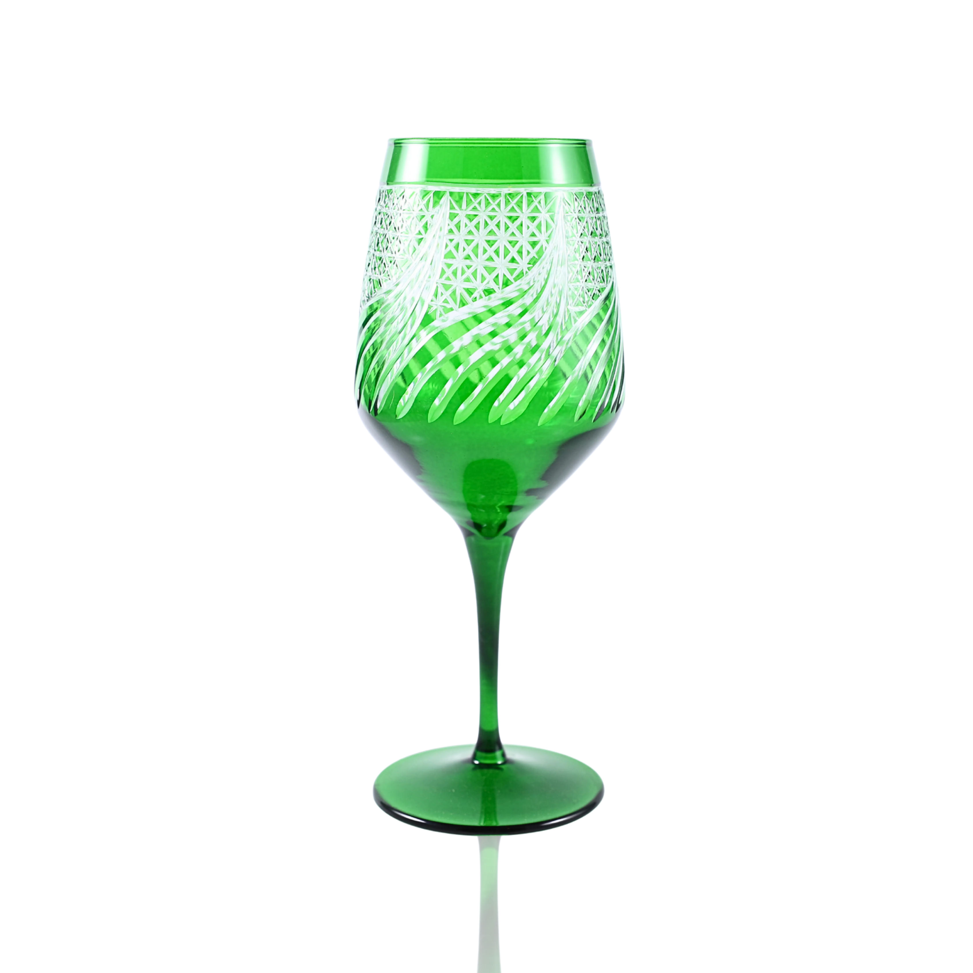 Aurora Wine Glass - Set Of 2 - Margerie Crystal USA