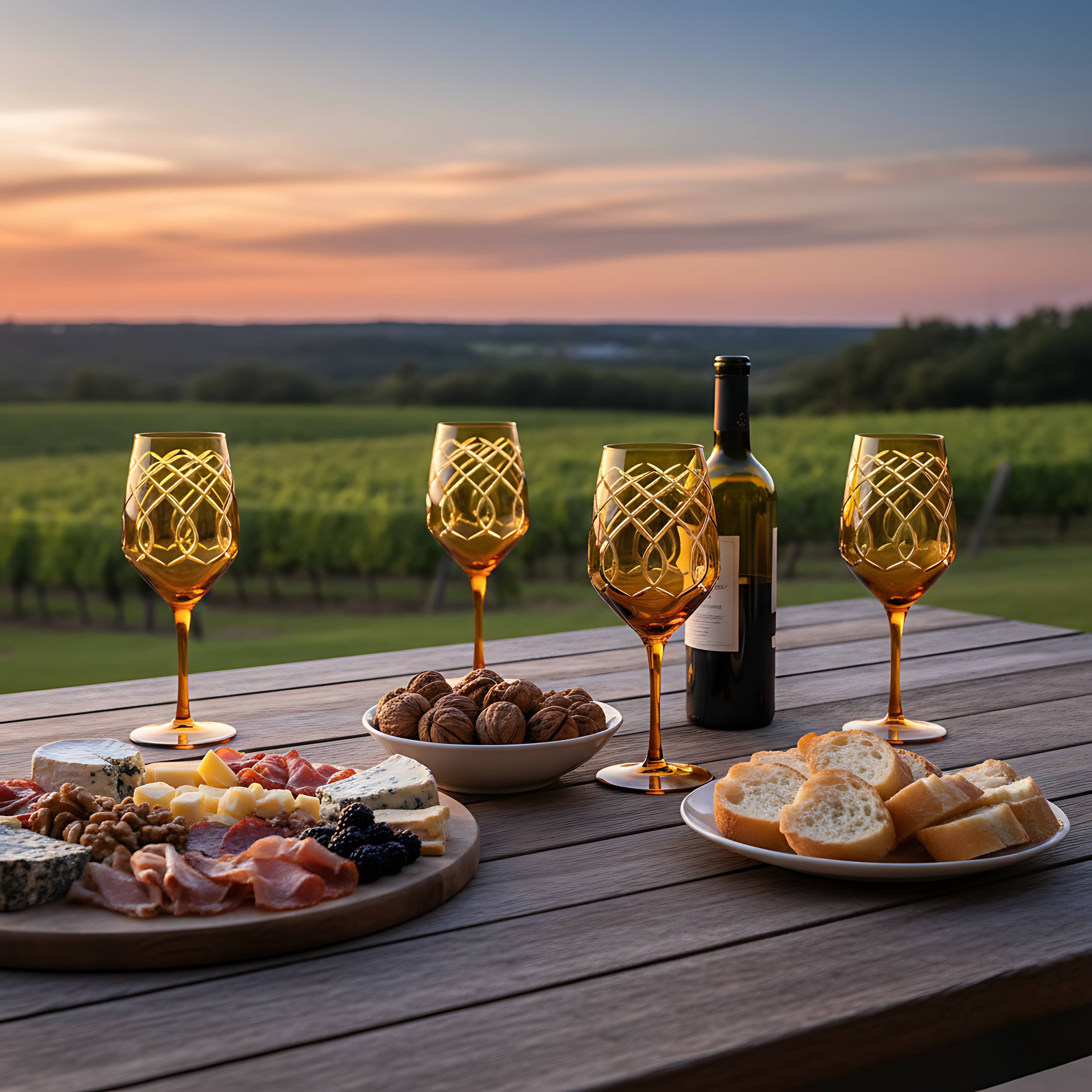 Heritage Wine Glass - Set Of 2 - Margerie Crystal USA