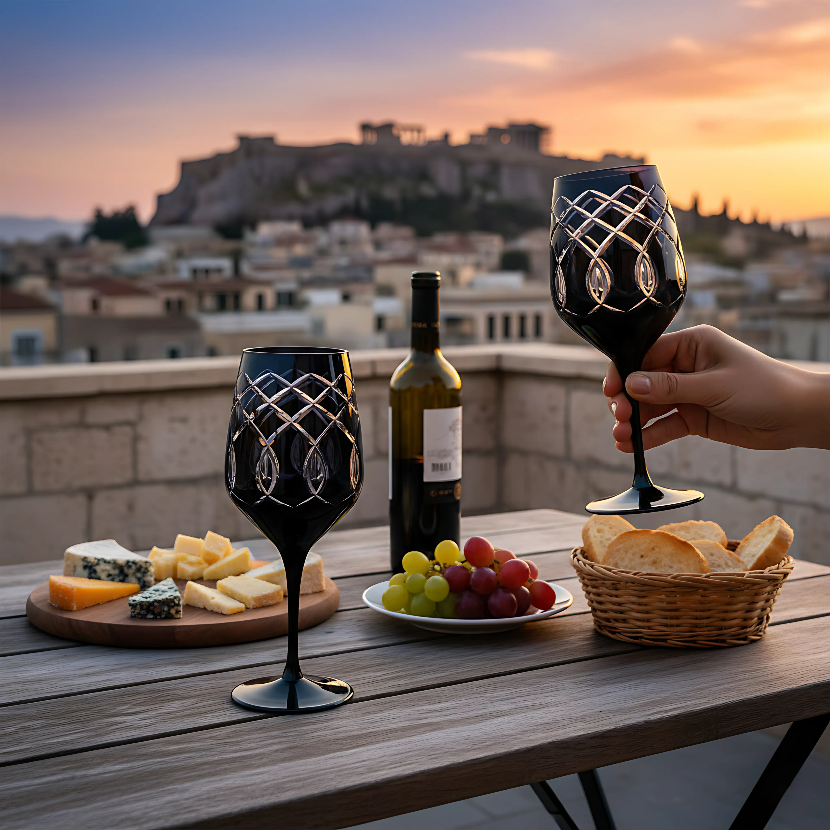 Heritage Wine Glass - Set Of 2 - Margerie Crystal USA