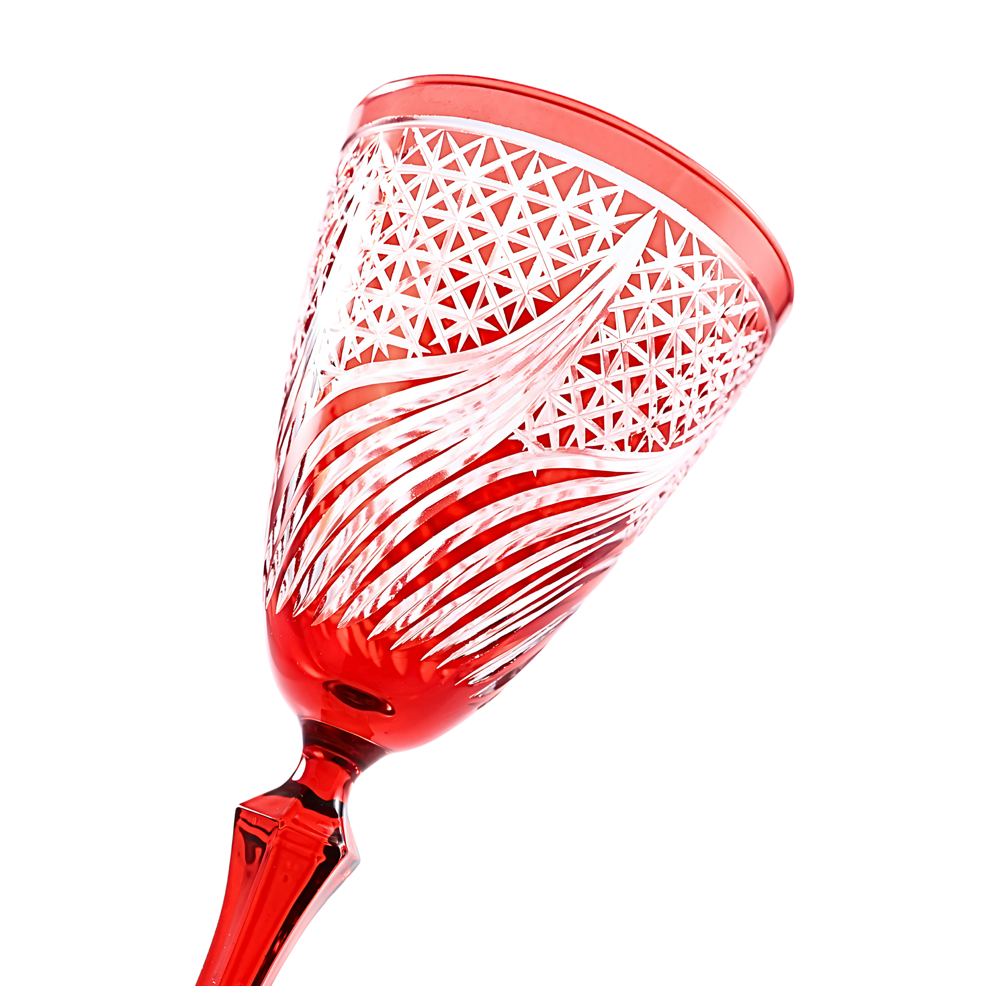 Aurora Wine Glass - Set Of 2 - Margerie Crystal USA