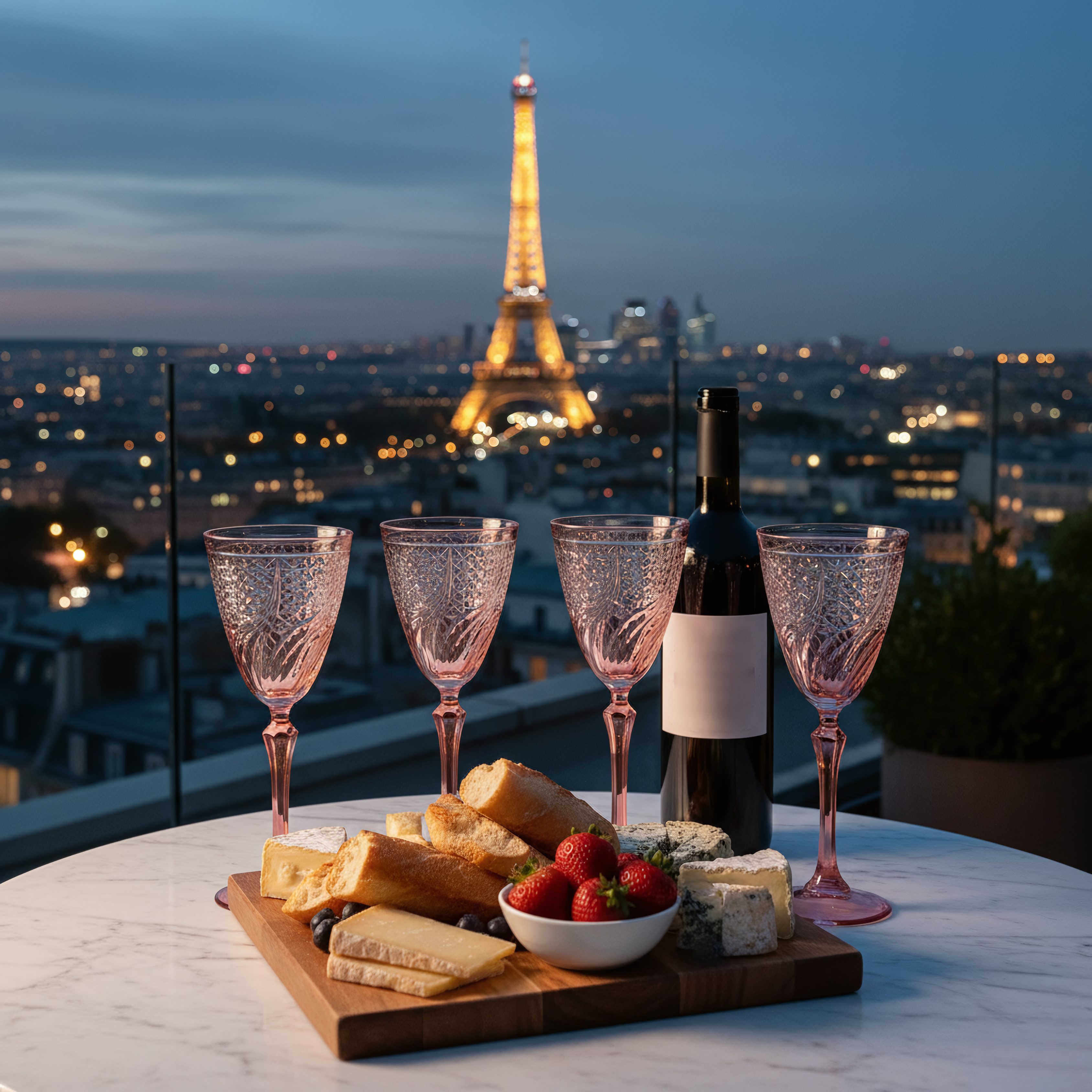 Aurora Wine Glass - Set Of 2 - Margerie Crystal USA