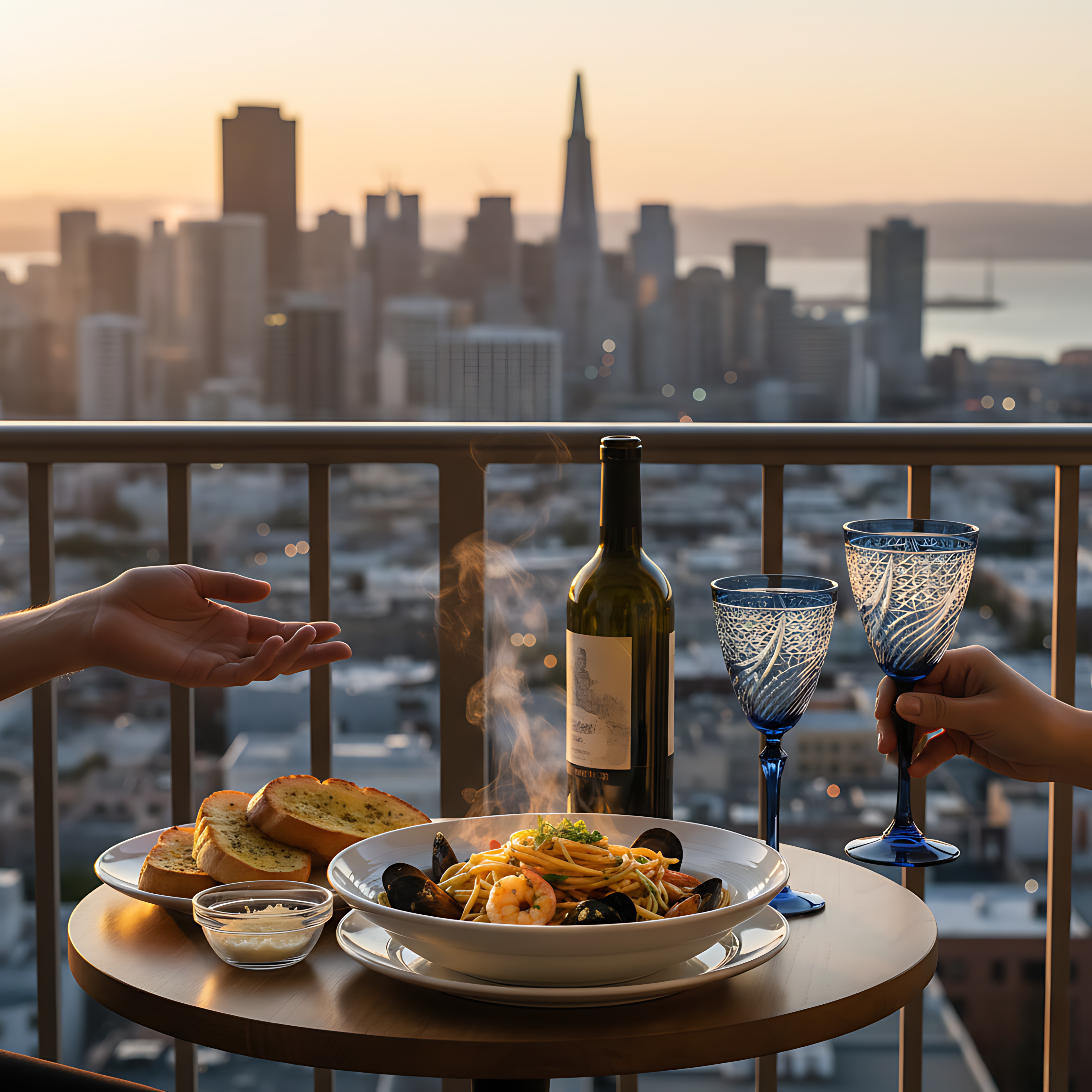 Aurora Wine Glass - Set Of 2 - Margerie Crystal USA