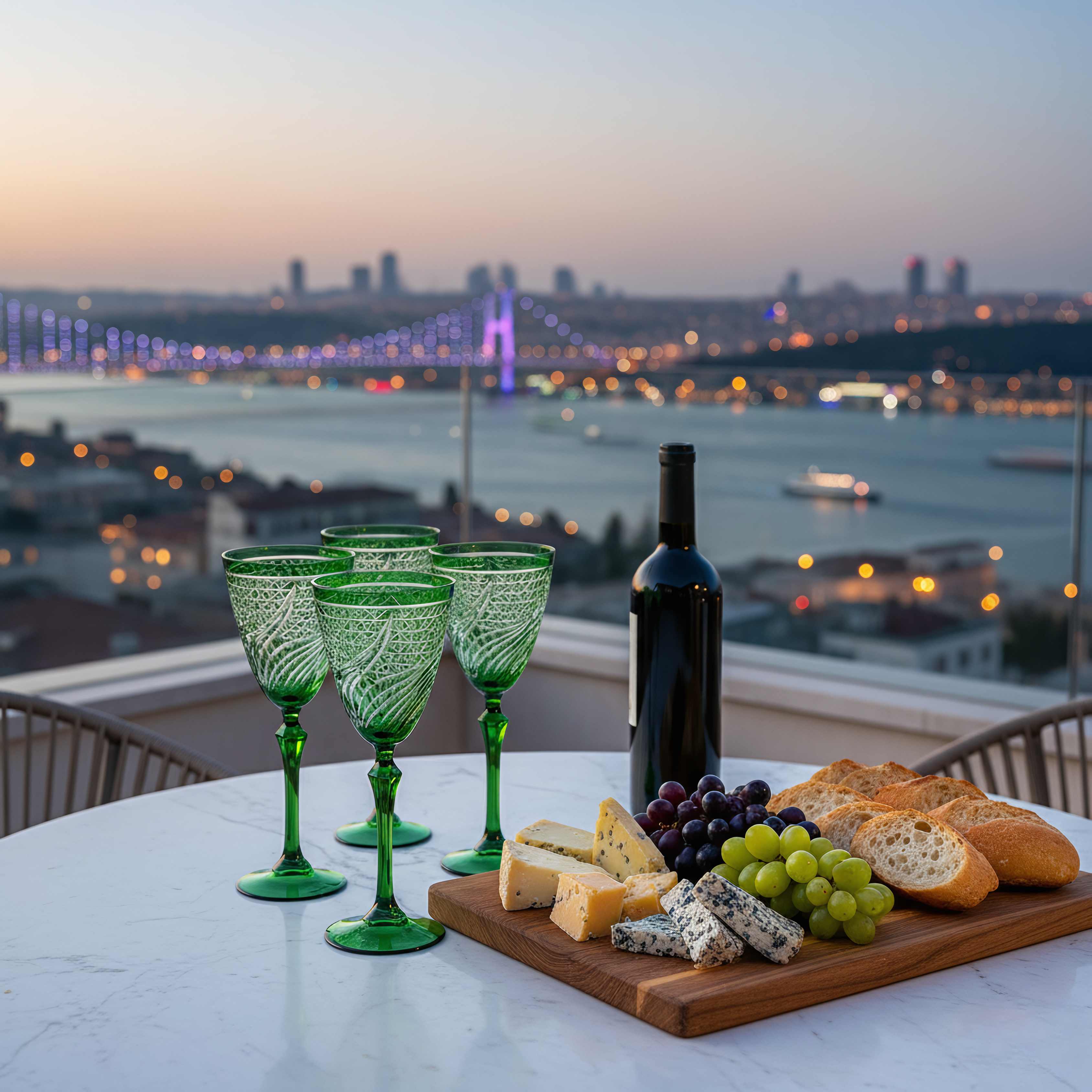 Aurora Wine Glass - Set Of 2 - Margerie Crystal USA