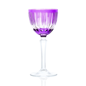 Grape Vintage Cut Crystal Cocktail Glasses - Set Of 2