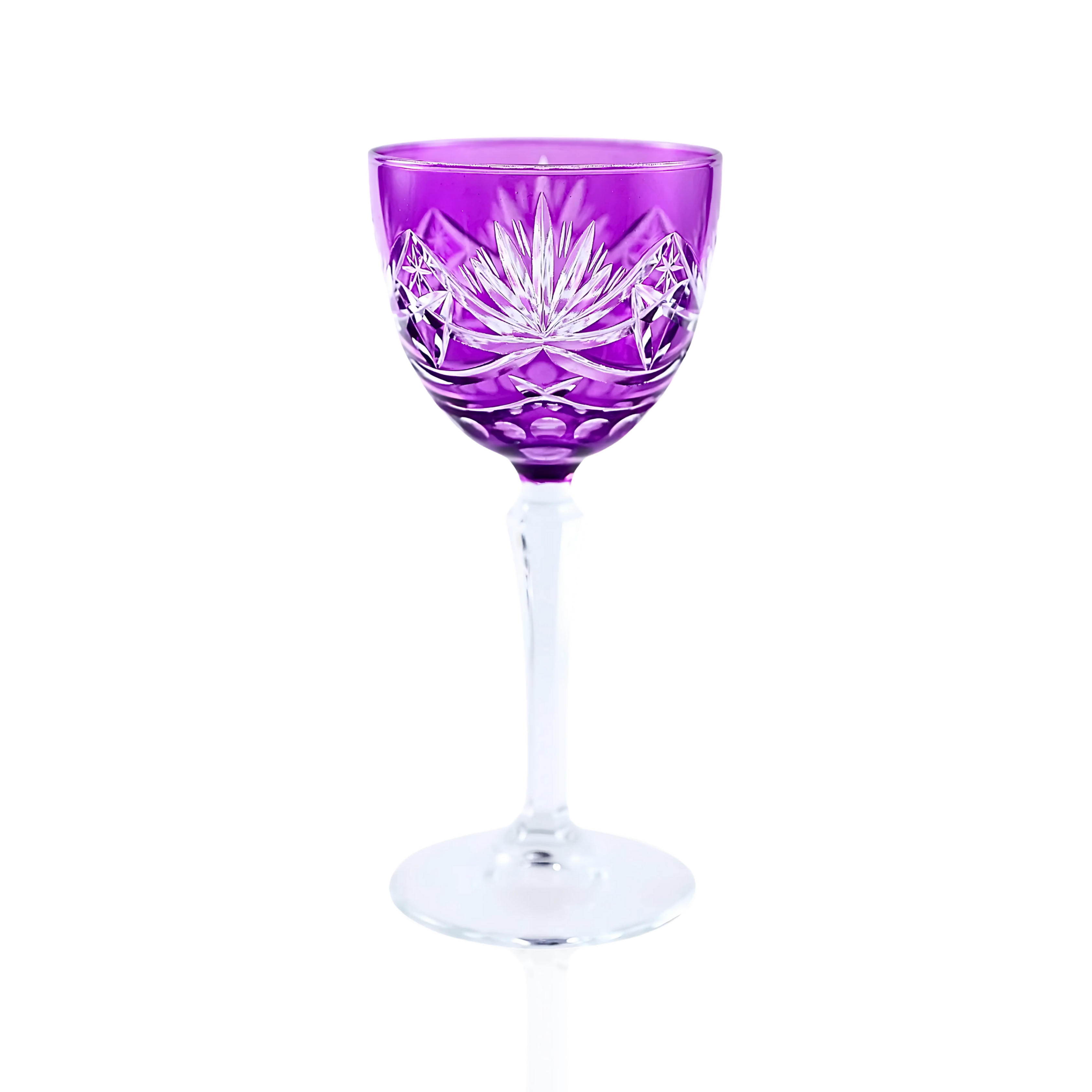 Vintage Cut Crystal Cocktail Glasses - Set Of 2 - Margerie Crystal USA