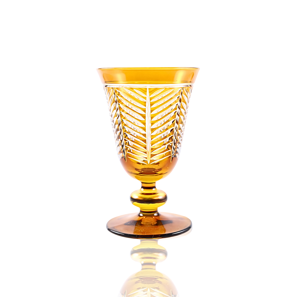 Lanza Cut Crystal Wine Goblet - Set Of 2