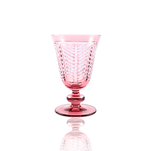 Lanza Cut Crystal Wine Goblet - Set Of 2