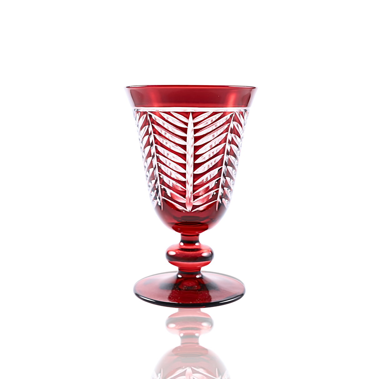 Lanza Cut Crystal Wine Goblet - Set Of 2