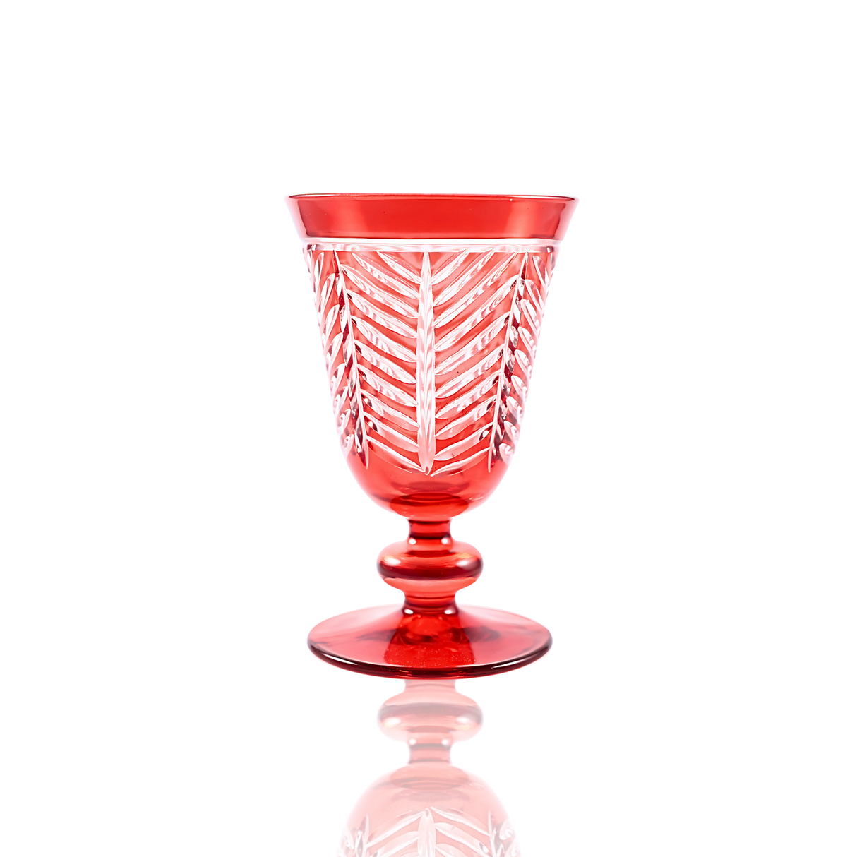 Lanza Cut Crystal Wine Goblet - Set Of 2