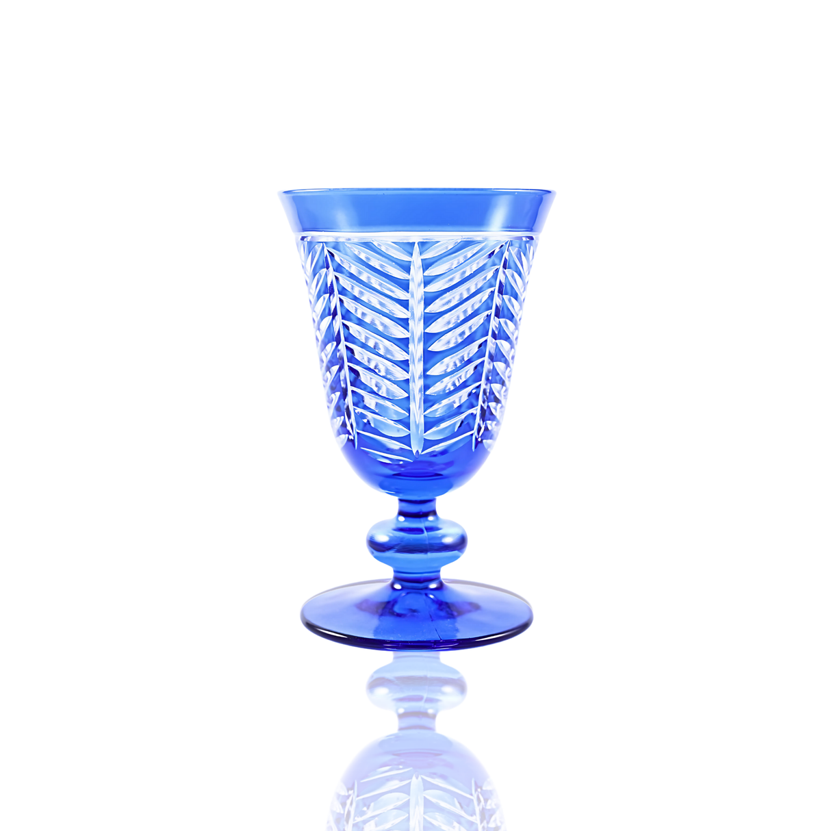 Lanza Cut Crystal Wine Goblet - Set Of 2