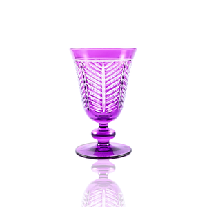 Lanza Cut Crystal Wine Goblet - Set Of 2