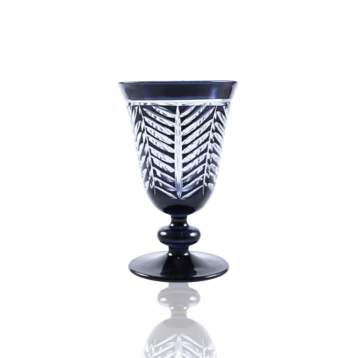 Lanza Cut Crystal Wine Goblet - Set Of 2