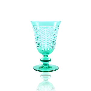 Lanza Cut Crystal Wine Goblet - Set Of 2