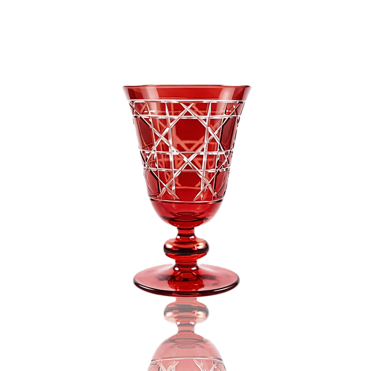 Verre à pied en cristallin taillé Gloria