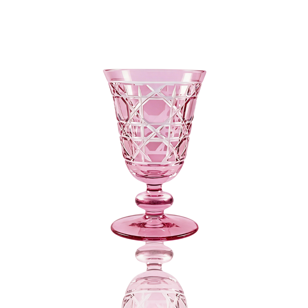 Verre à pied en cristallin taillé Gloria