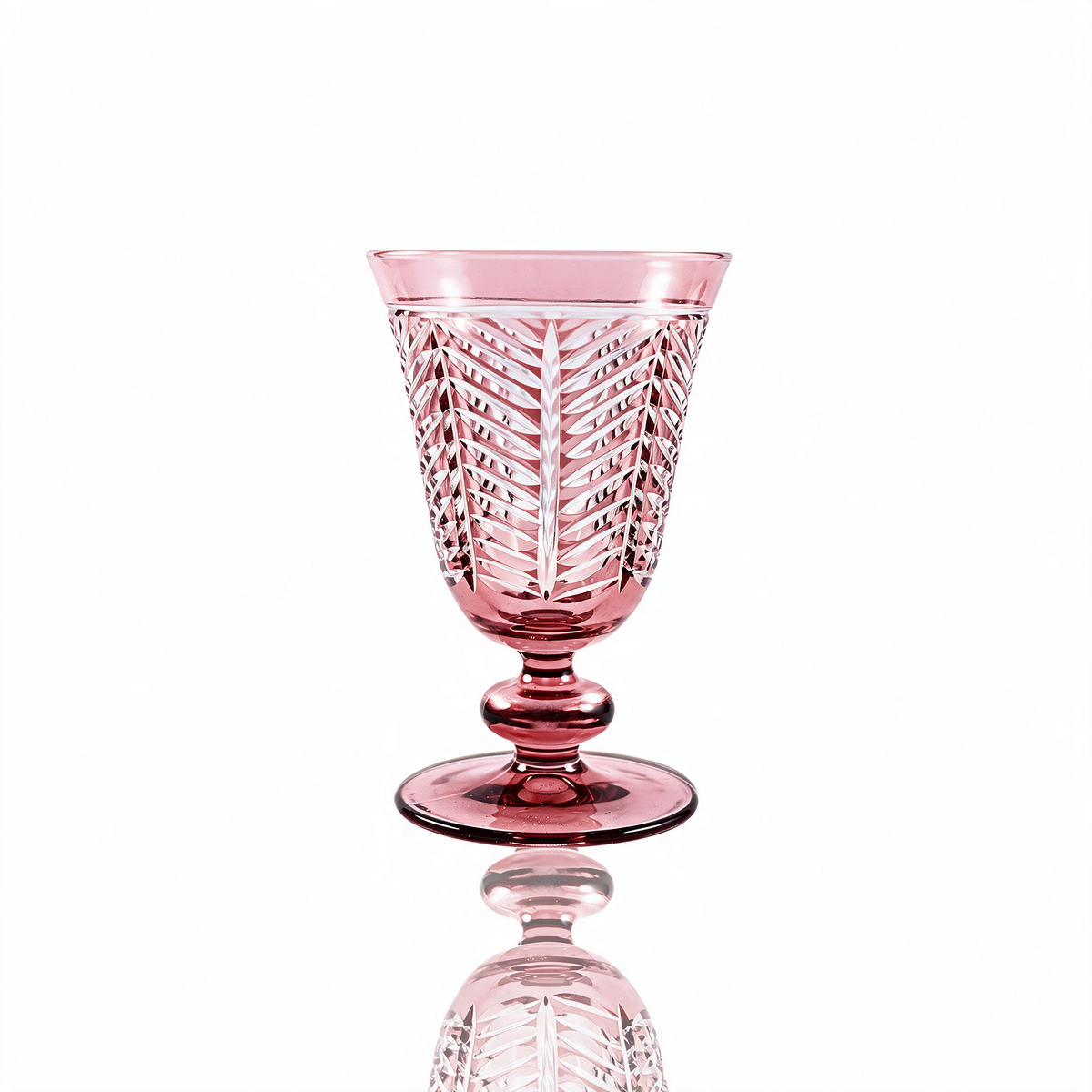 Verre à pied en cristallin taillé Lanza