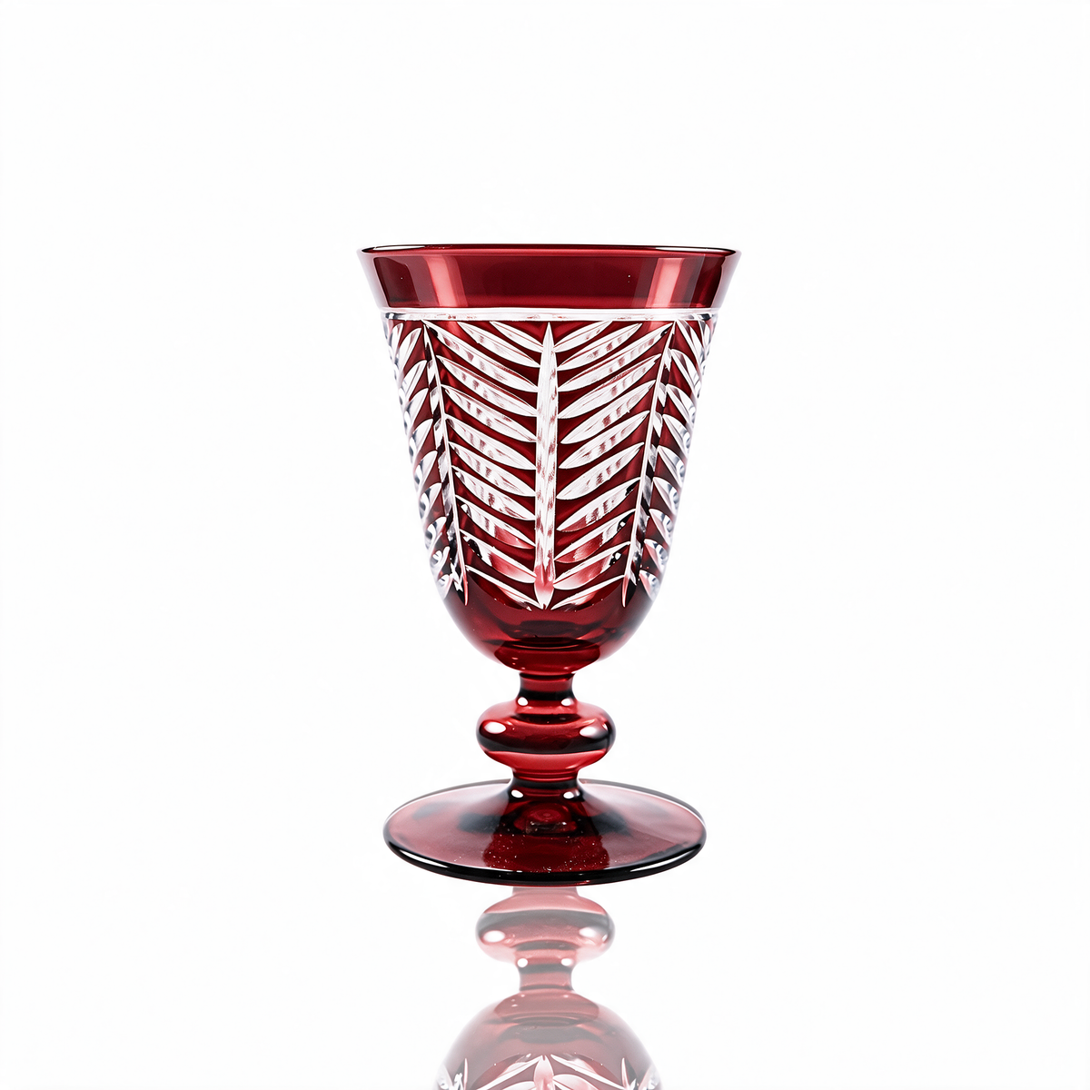 Verre à pied en cristallin taillé Lanza